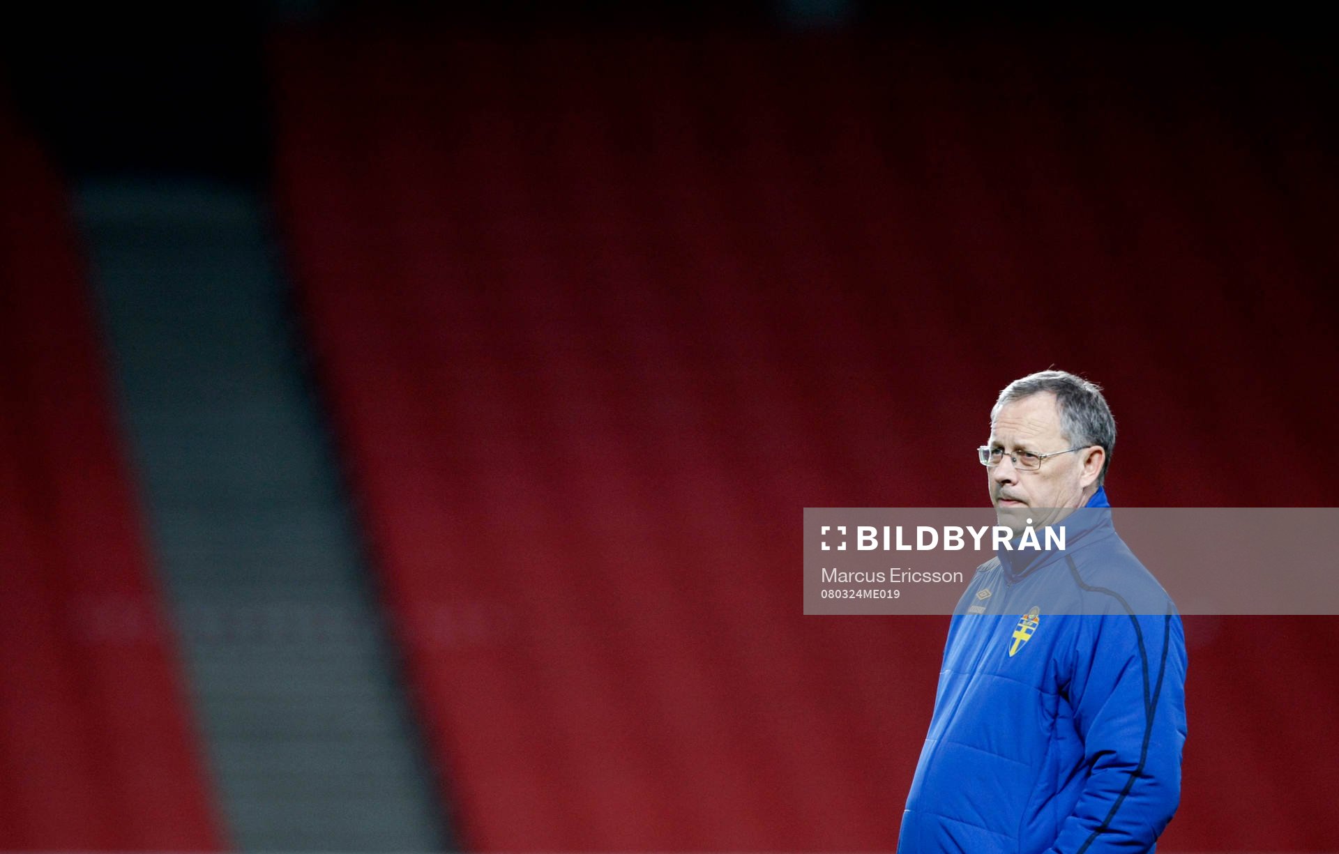 Träning på The Emirates Stadium i London inför jubileumsmatchen mot Brasilien. Lars Lagerbäck, Förbundskapten