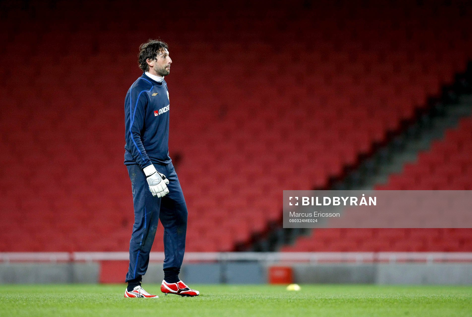   Träning på The Emirates Stadium i London inför jubileumsmatchen mot Brasilien. Rami Shaaban, Målvakt
