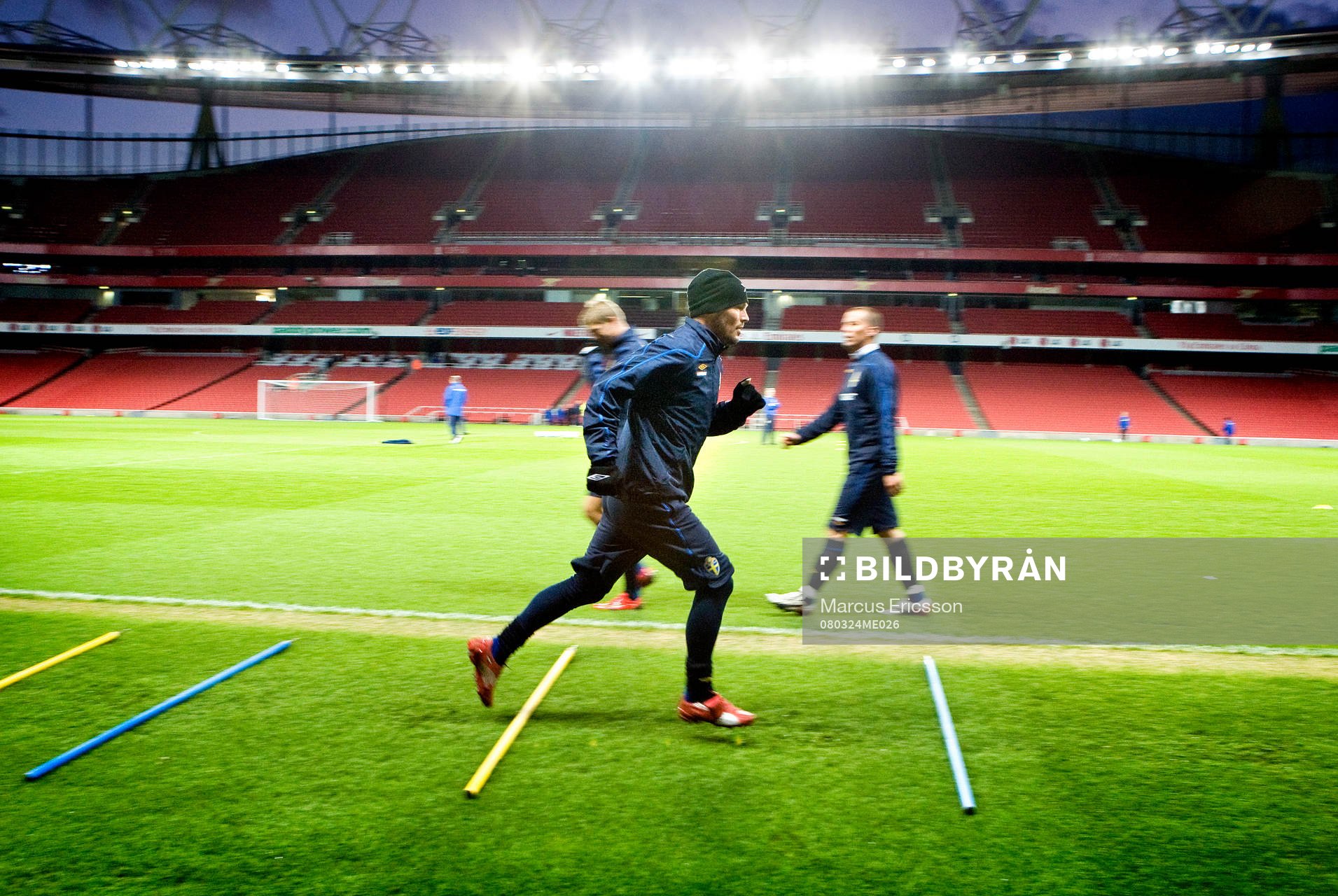 Träning på The Emirates Stadium i London