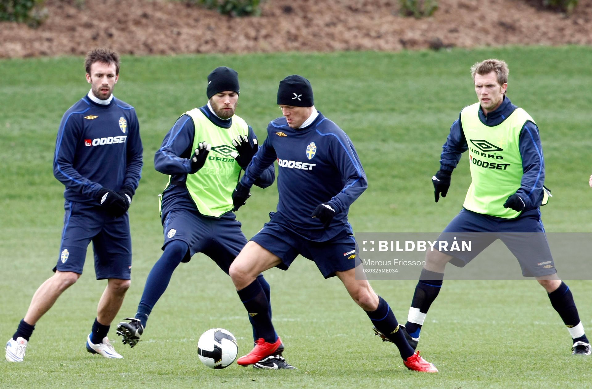 Rade Prica, Olof Mellberg, Marcus Allbäck och Fredrik Risp