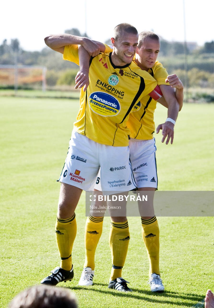 Anders Lindberg, Emil Oremo, jubel, Enköping