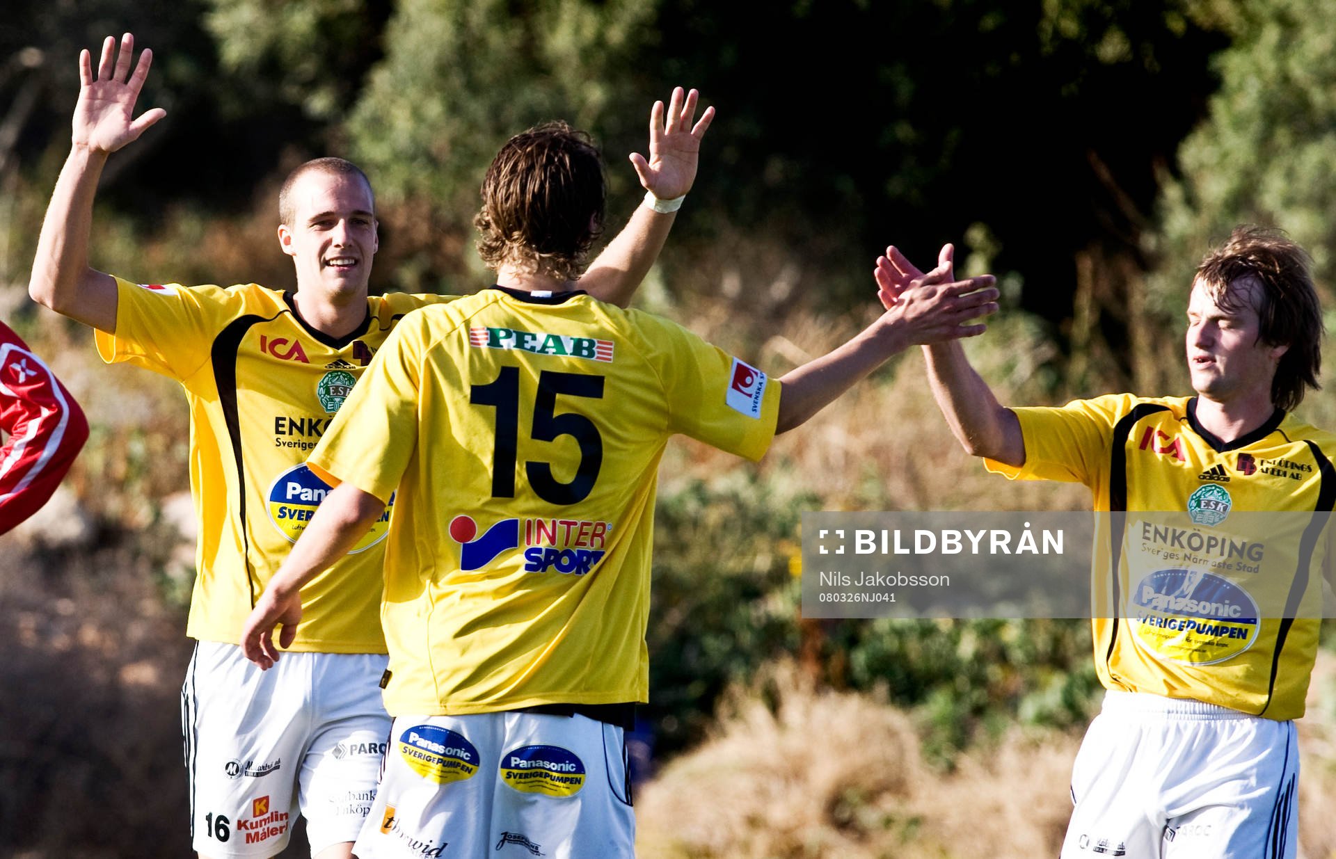 Emil Oremo, Linus Bylin, Viktar Sokal, Enköping, Jubel.