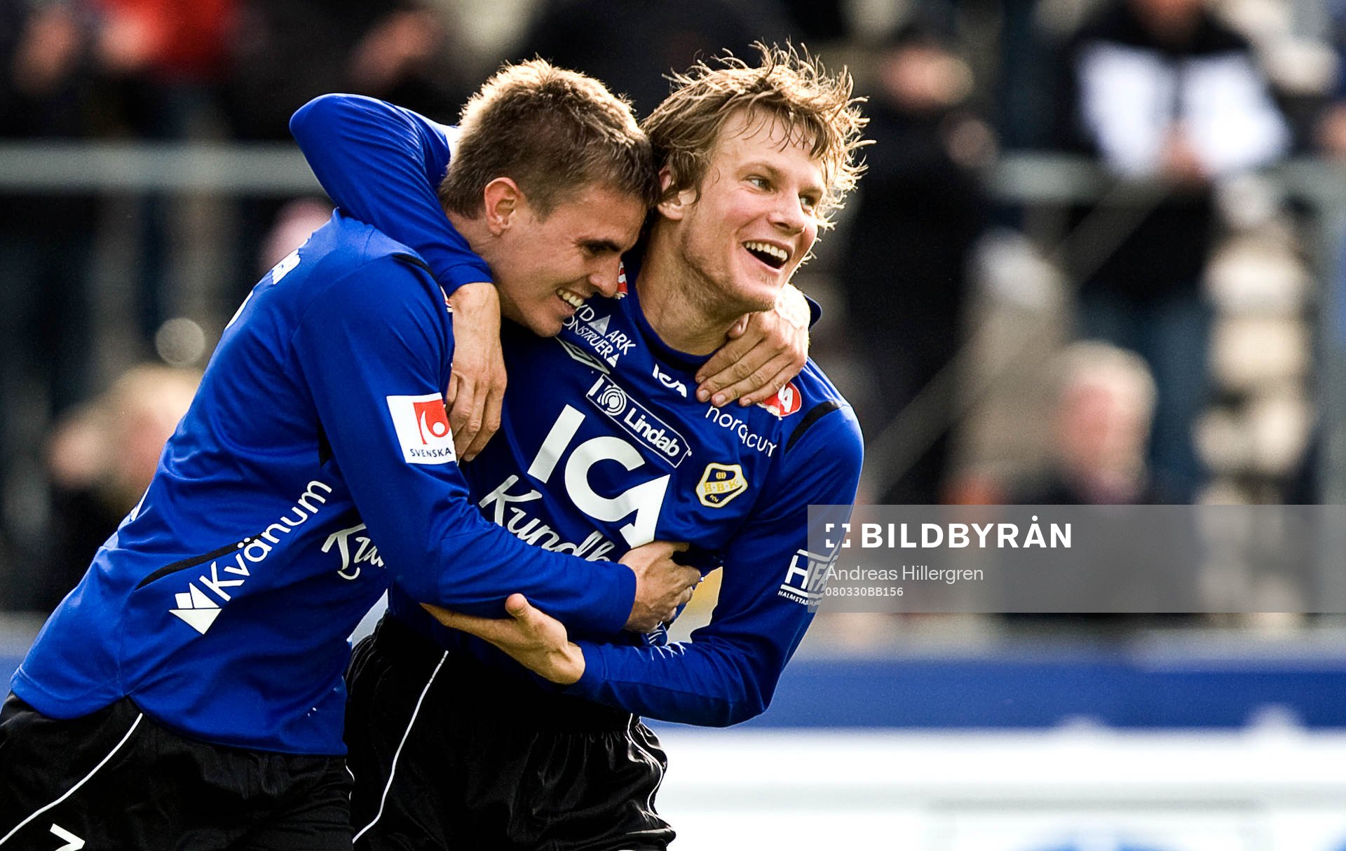Jubel målskytt Martin Fribock och Alexander Prent