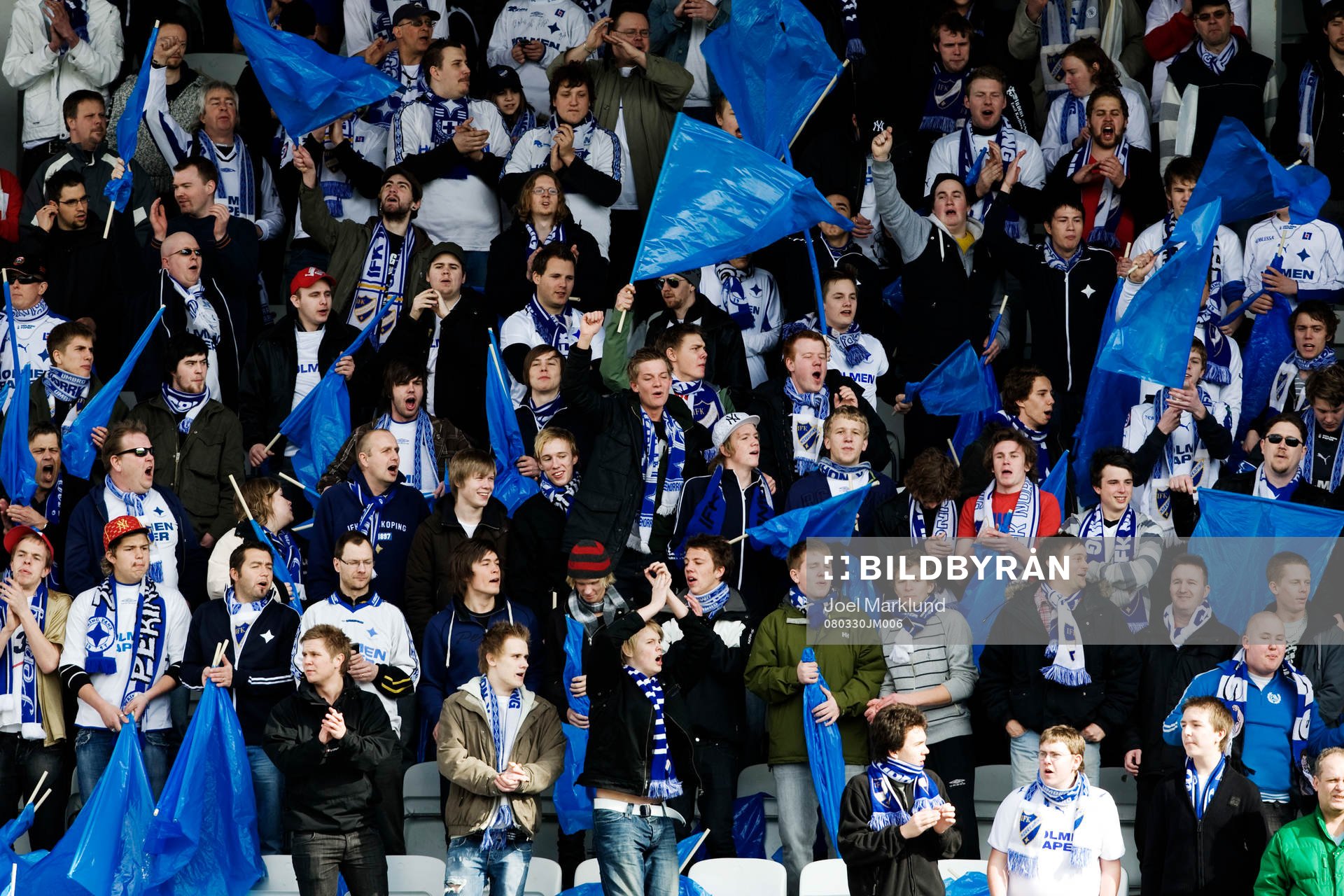 Norrköpings-fans. Supporter, fans, publik