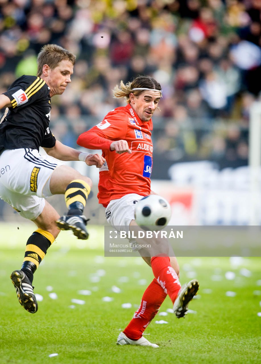 Daniel Arnefjord, AIK, och César Santín, Kalmar