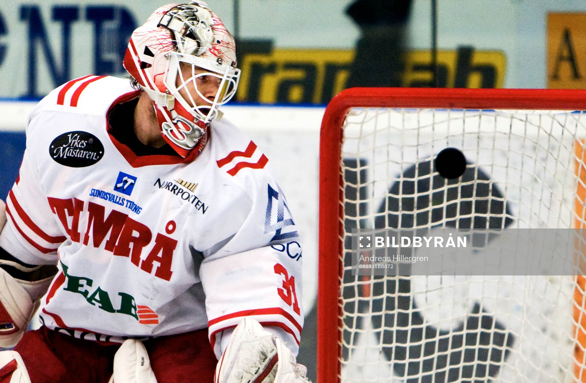 Johan Backlund, målvakt, Timrå släpper in 1-0