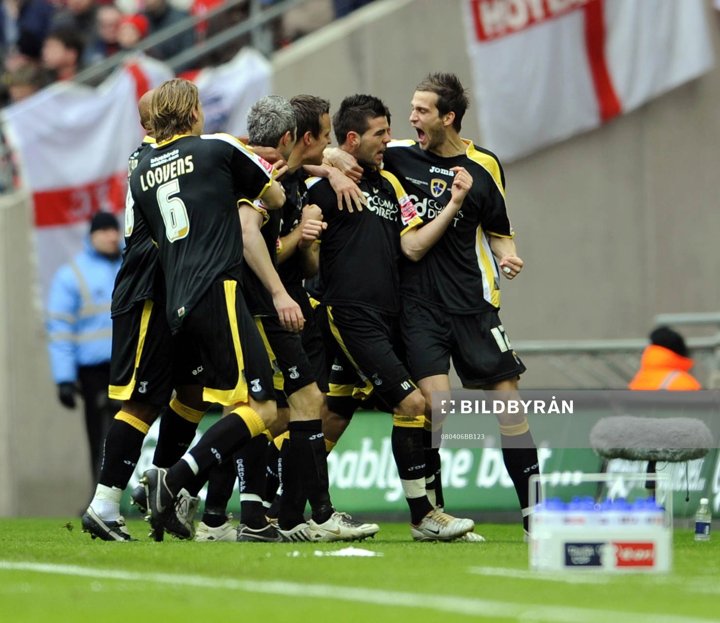  Cardiff, Joe Ledley, jubel.