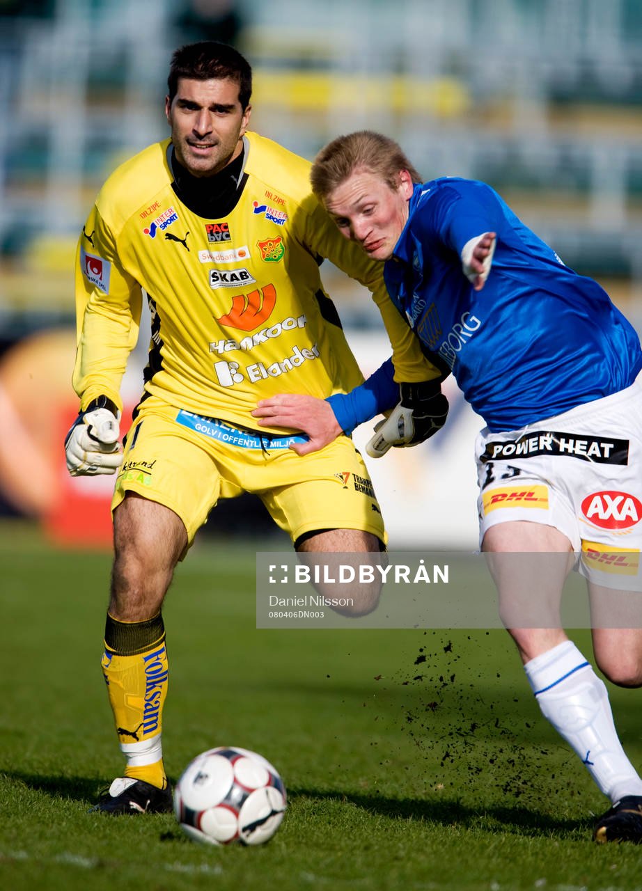 Dime Jankulovski, målvakt, Gais och Fredrik Jensen,