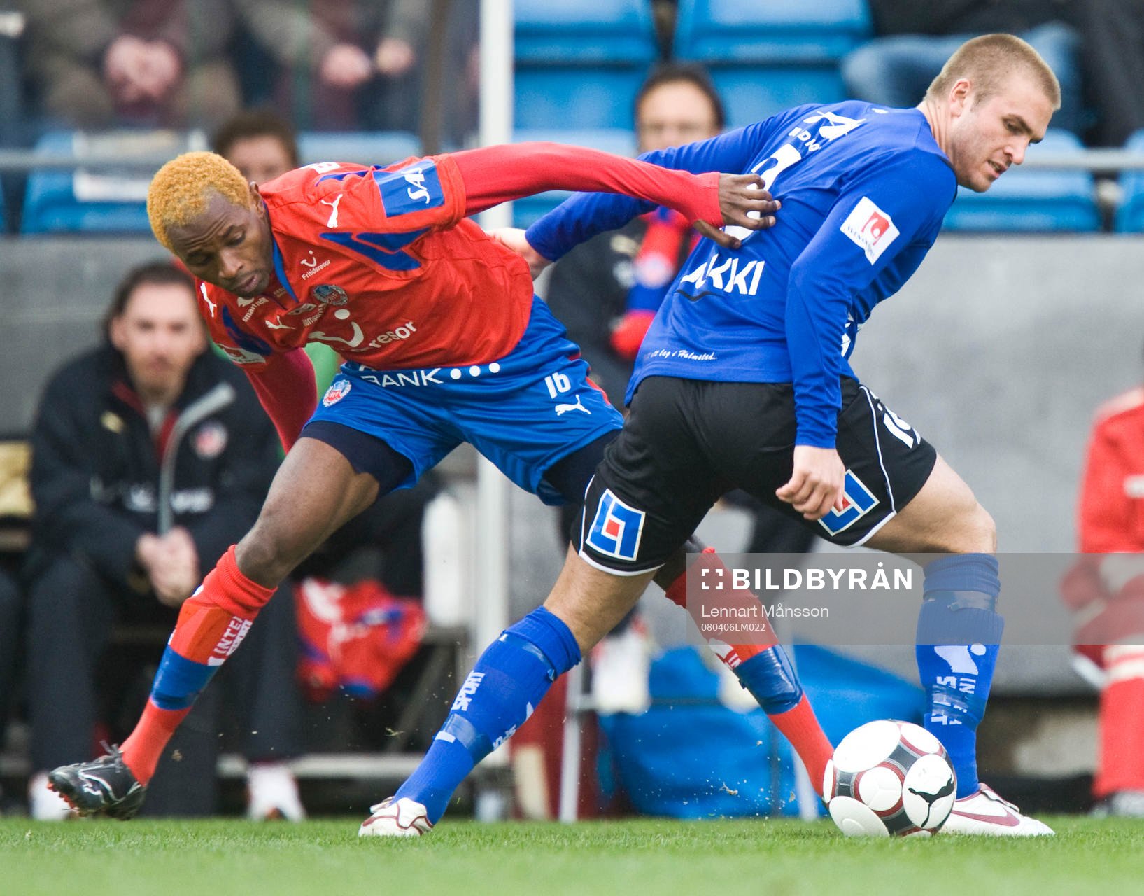 René Makondele, Helsingborg och Jesper Westerberg, Halmstad