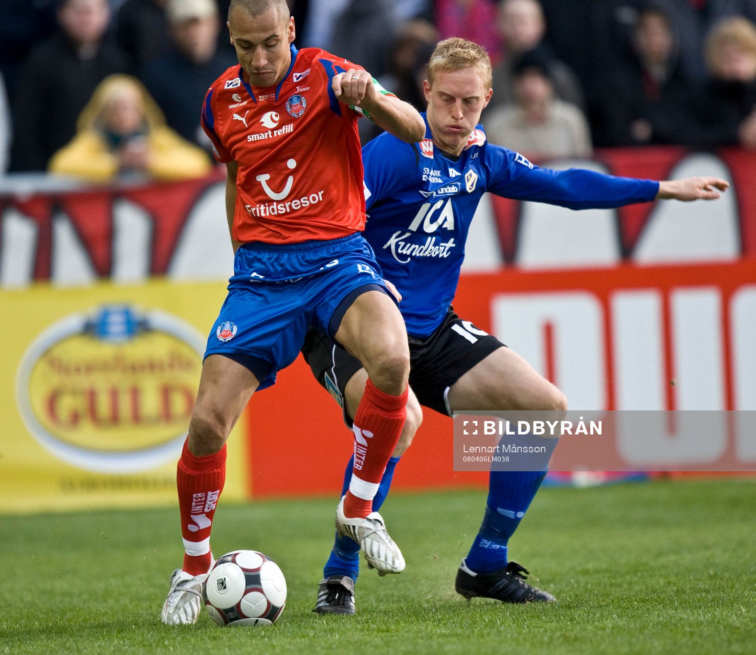 Henrik Larsson, Helsingborg och Peter Larsson, Halmstad