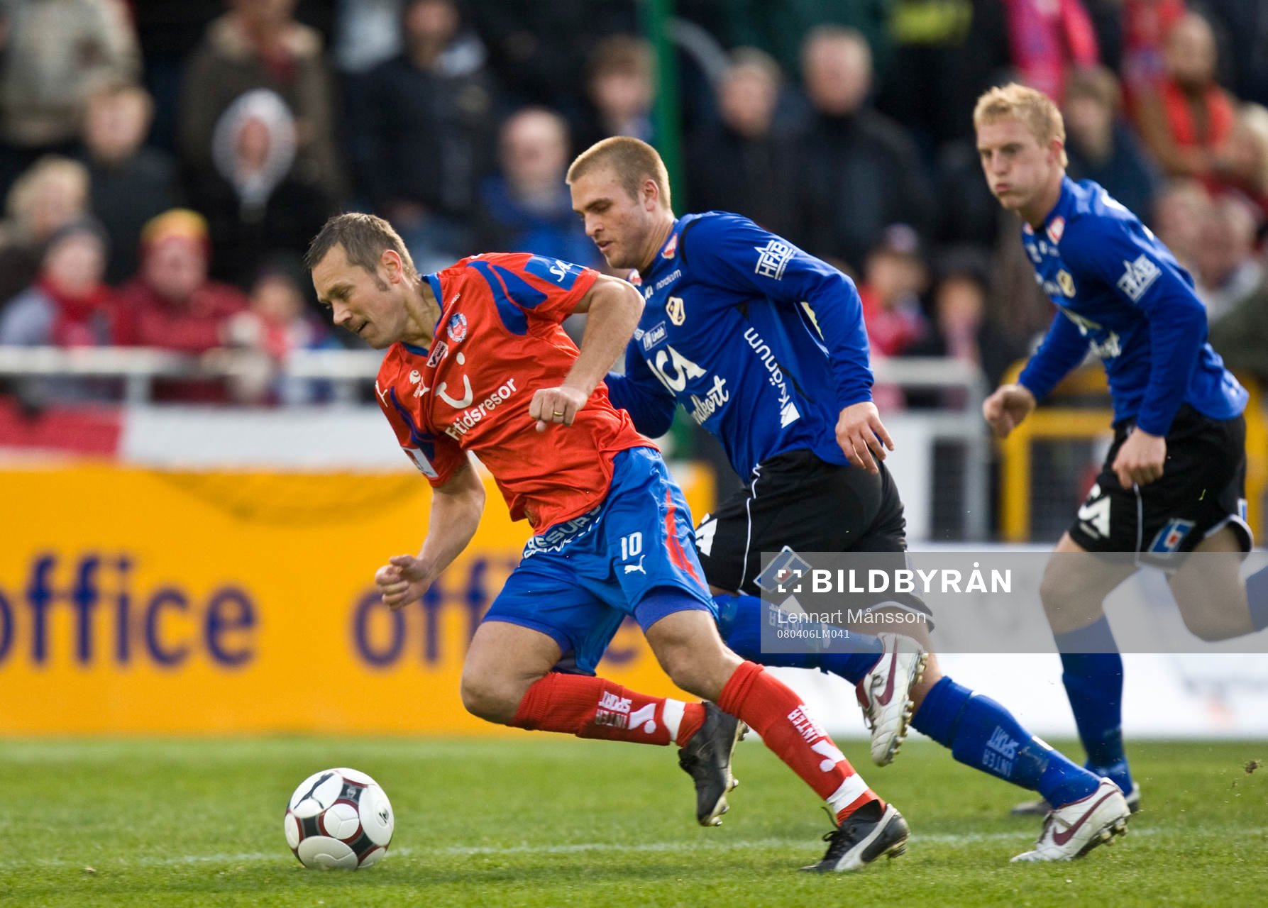 Marcus Lantz, Helsingborg, jagas av Jesper Westerberg,