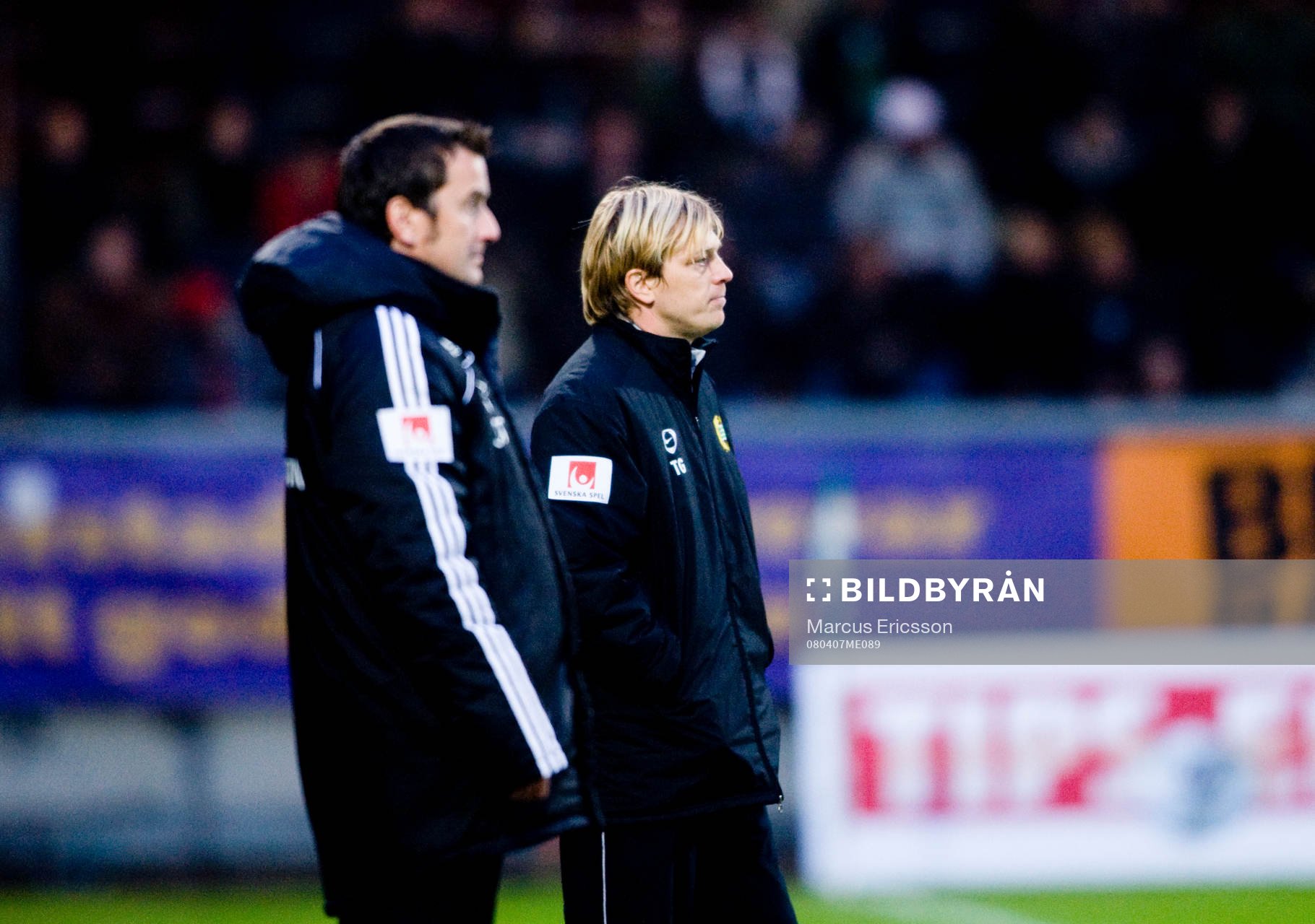 Per Joar Hansen, tränare, Sundsvall och Tony Gustavsson,