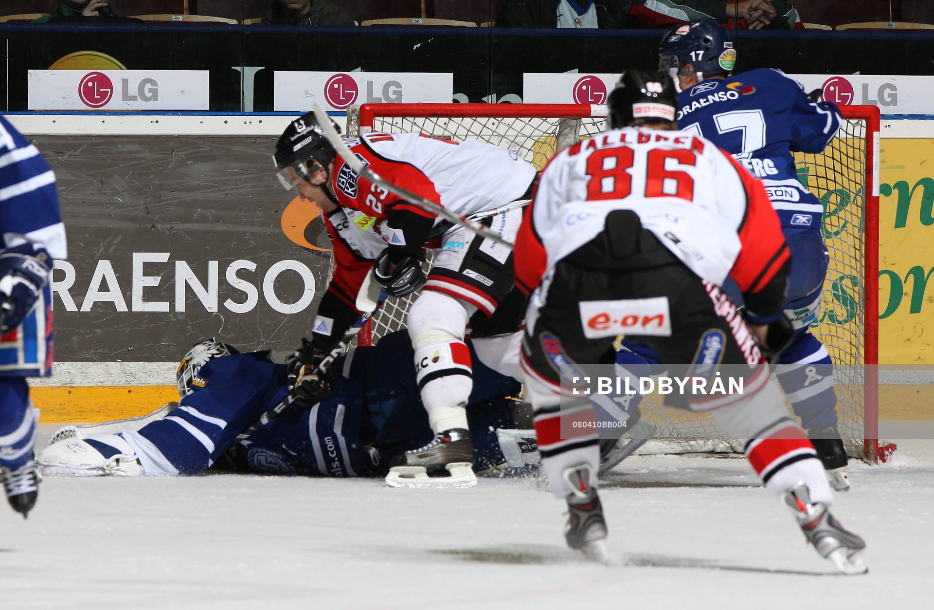 Ed Belfour, målvakt, Leksand och Mikael Wahlberg, Malmö