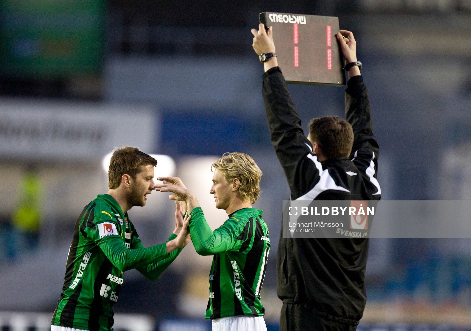 Byte. Jóhann Gudmundsson och Tommy Lycén