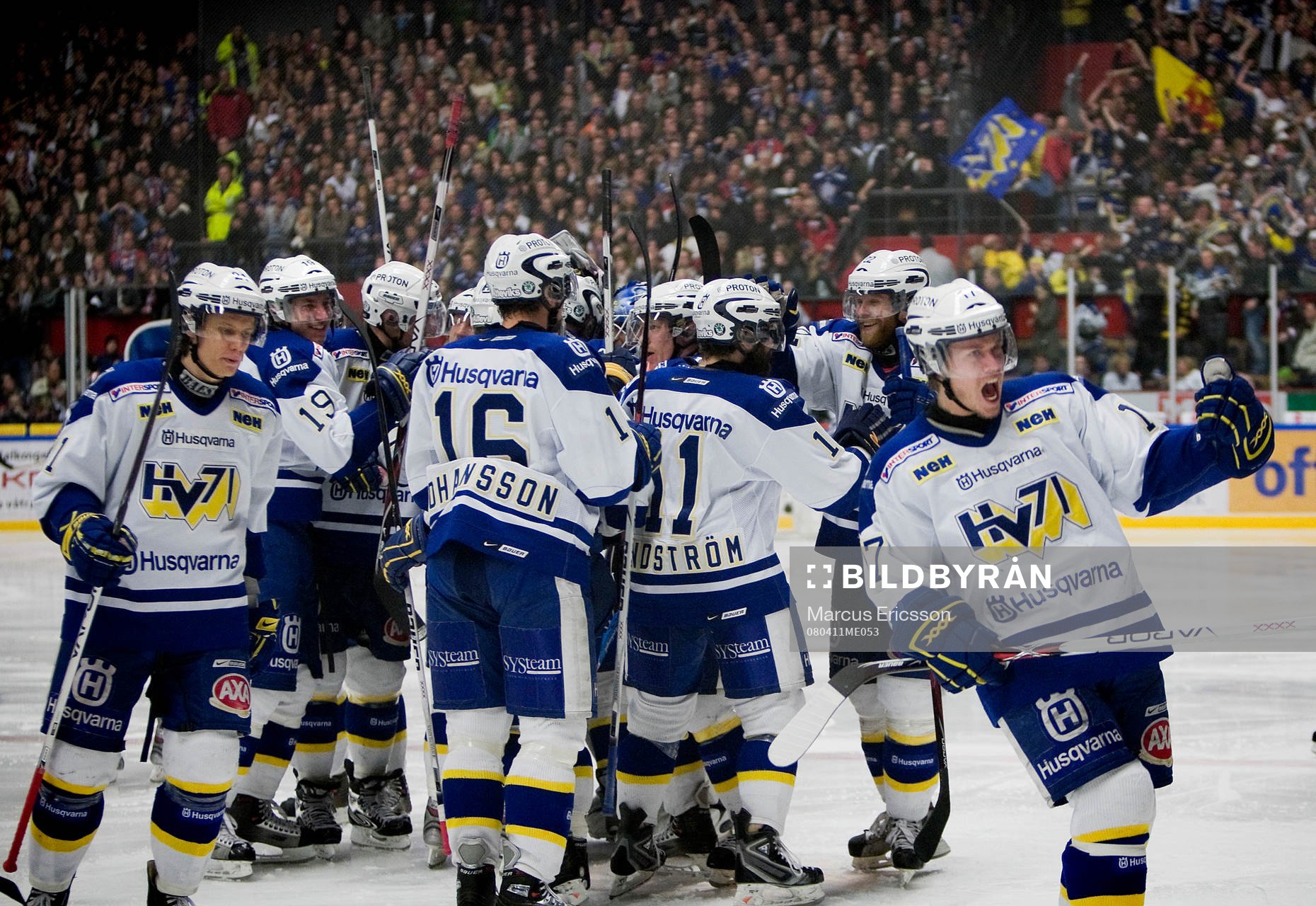 Segerjubel i HV71. Jubel, glädje