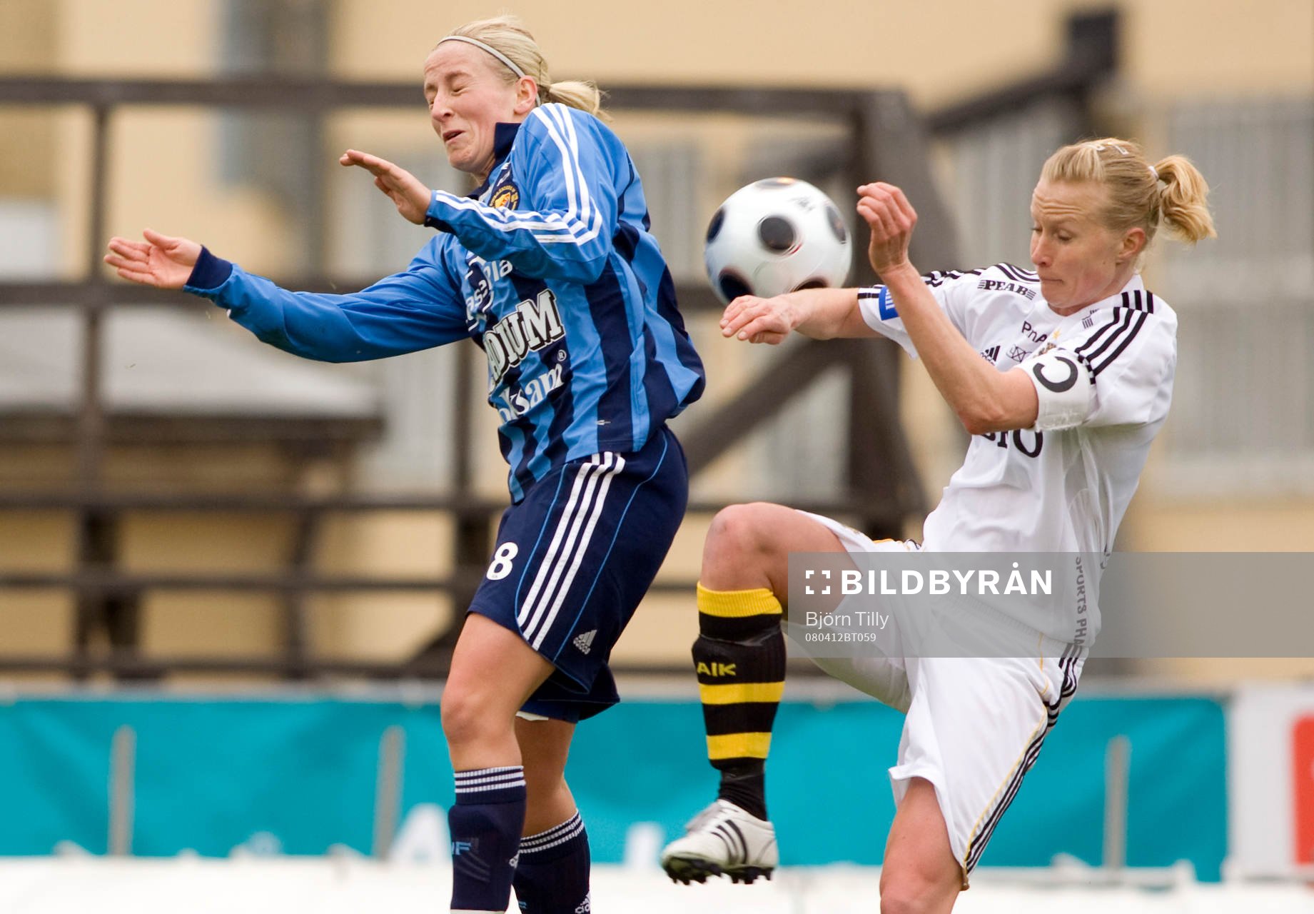 Marijke Callebaut,  Djurgården och Anne Mäkinen, AIK