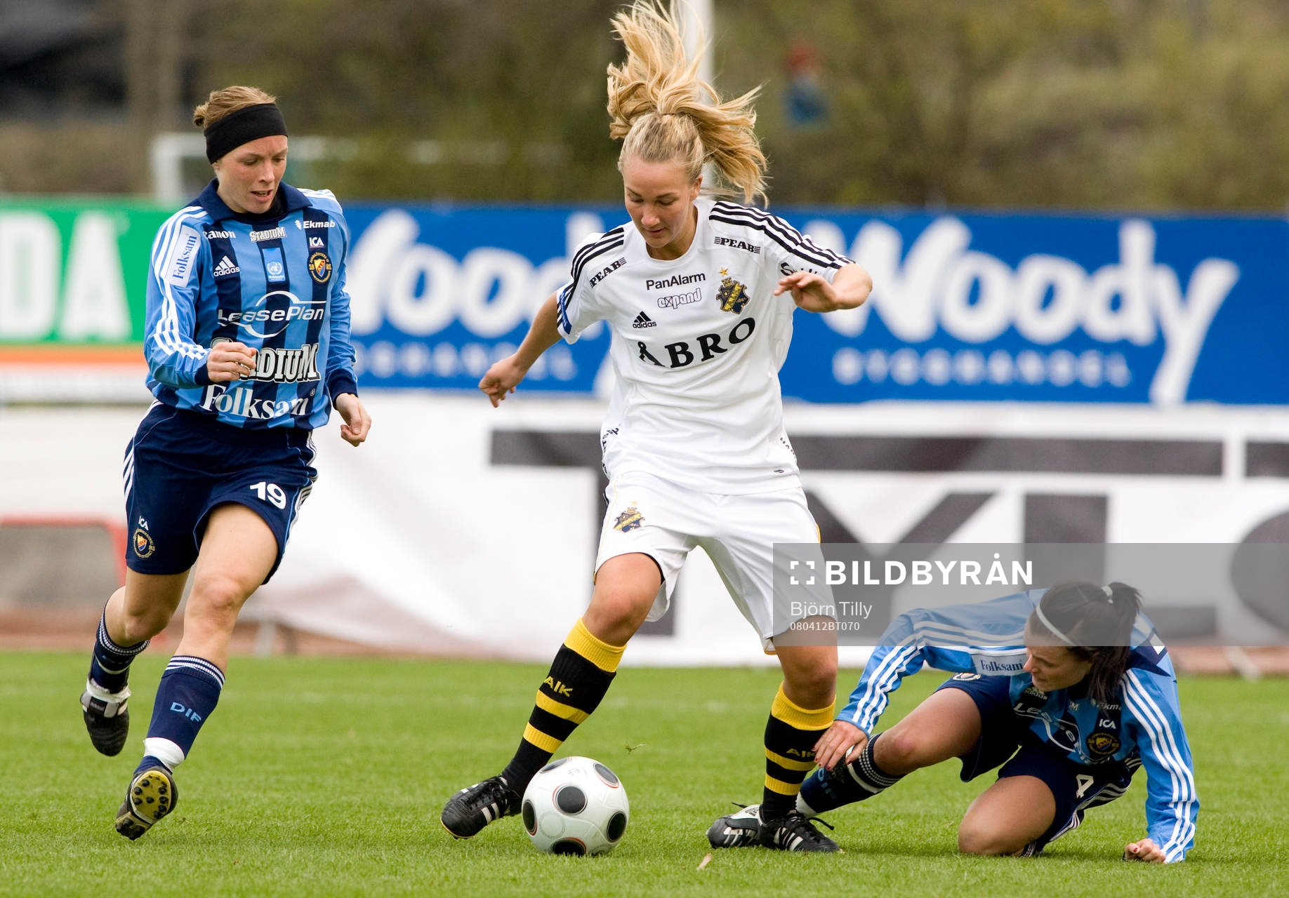  Ann-Marie Norlin, Djurgården, Emma Lundh, AIK och Madelene Göras, Djurgården.