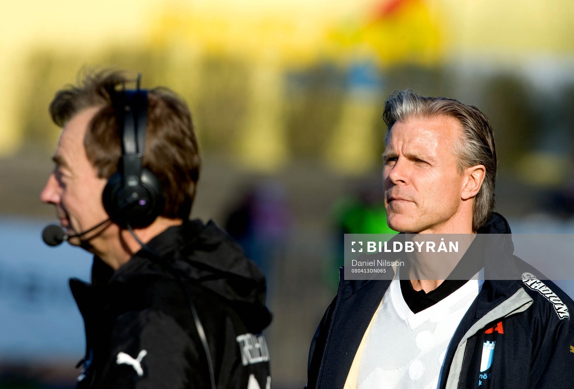 Tom Prahl, tränare Trelleborg och Roland Nilsson, tränare