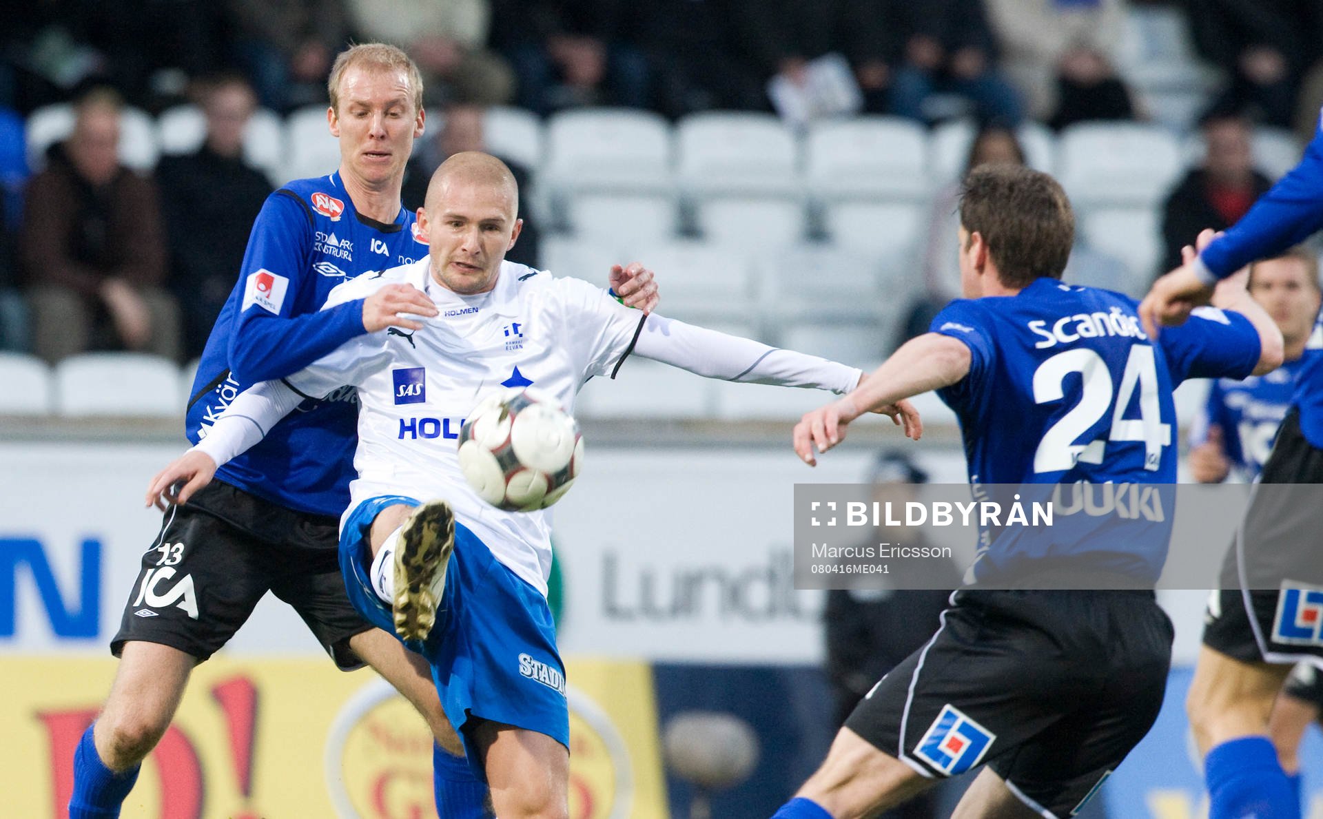 Andreas Johansson, Halmstad, och Daniel Bamberg, IFK