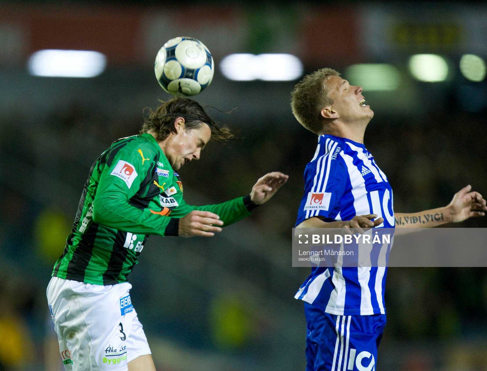  Andreas Tobiasson och Pontus Wernbloom, nickduell.
