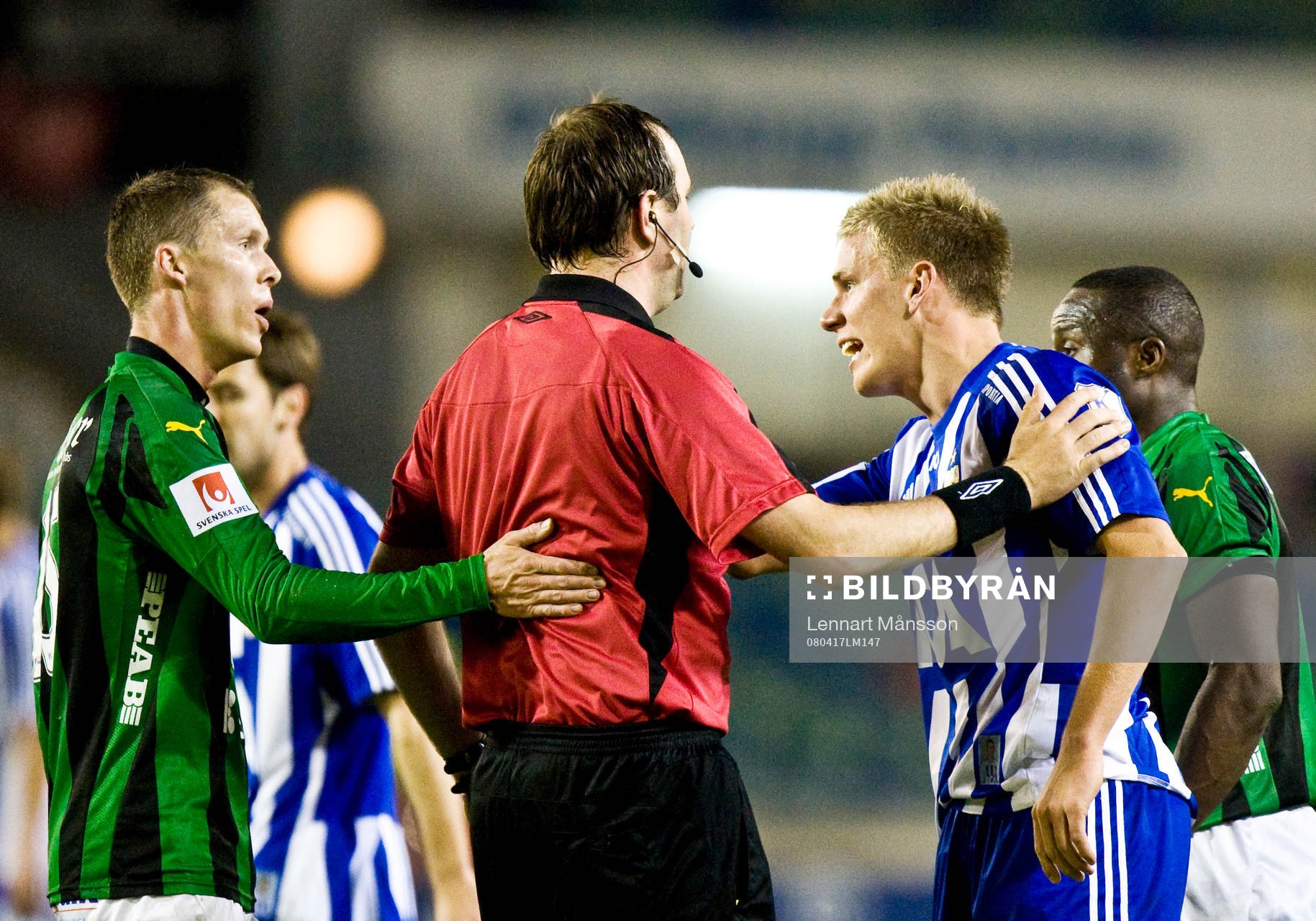 Fredrik Lundgren, Jonas Eriksson, domare och Pontus