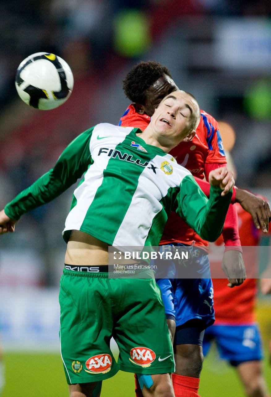 Petter Andersson, Hammarby, i nickduell med Adama Tamboura,