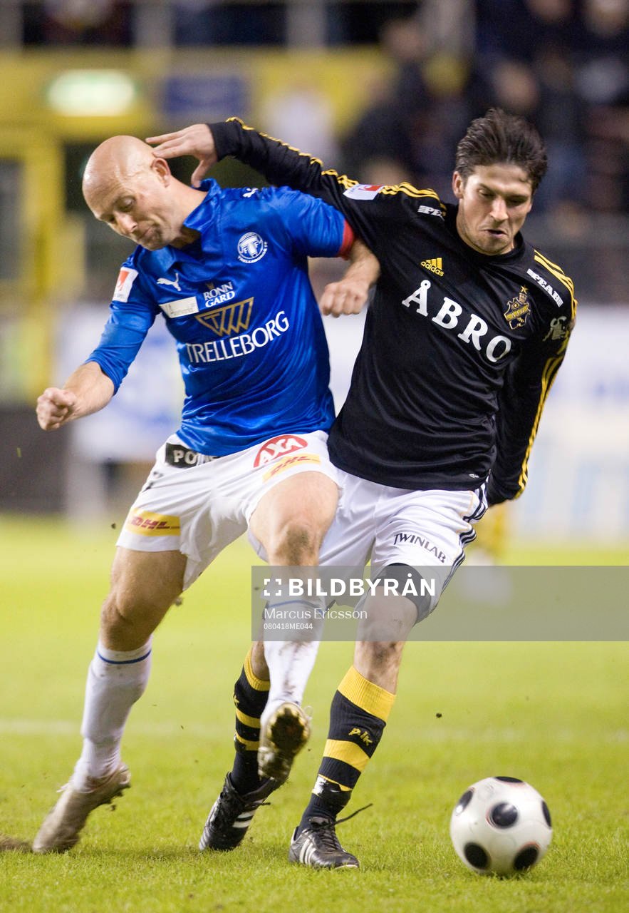 Mattias Thylander, Trelleborg, och Bojan Djordjic, AIK
