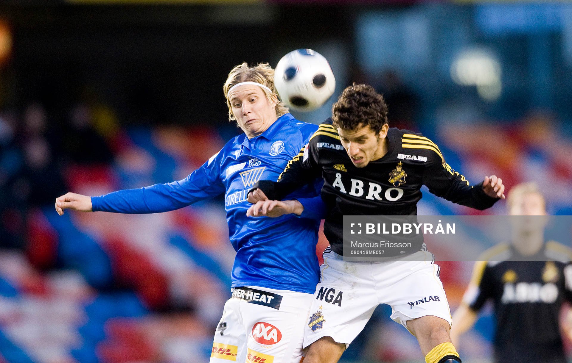 Andreas Drugge, Trelleborg, och Jorge Ortíz, AIK