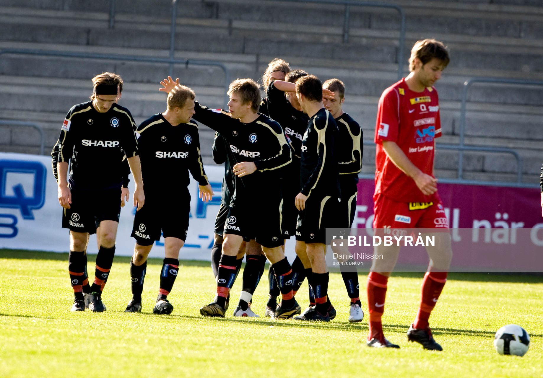 Kristian Bergström, Åtvidaberg gjorde 1-0, jubel. Depp av