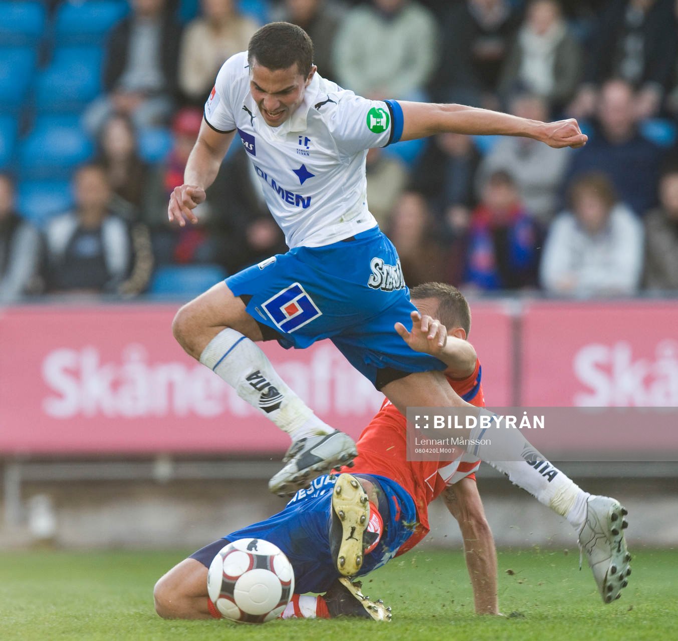 Marcin Burkhardt gick inte att stoppa, här försöker Erik