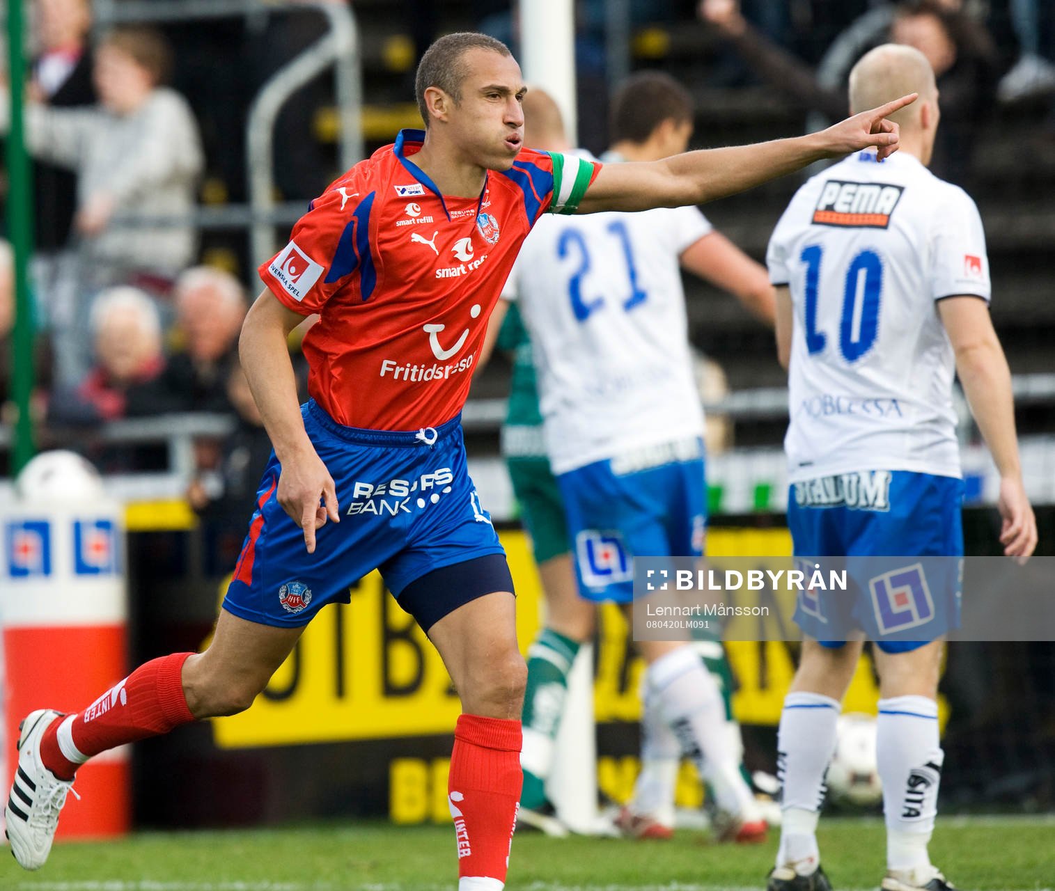   1-1, Henrik Larsson jubel.