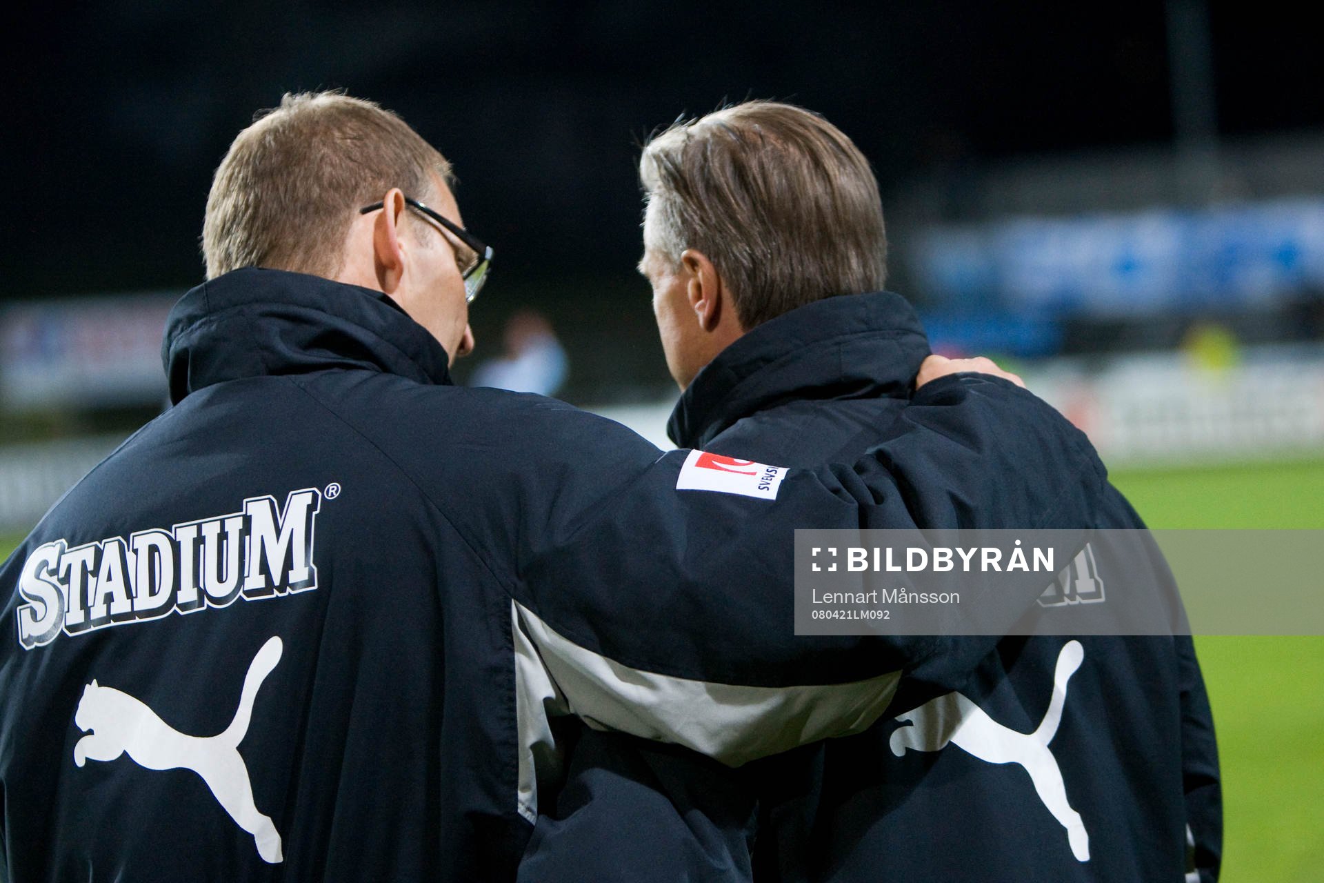 Roland Nilsson, tränare och hans tränarkollega i Malmö