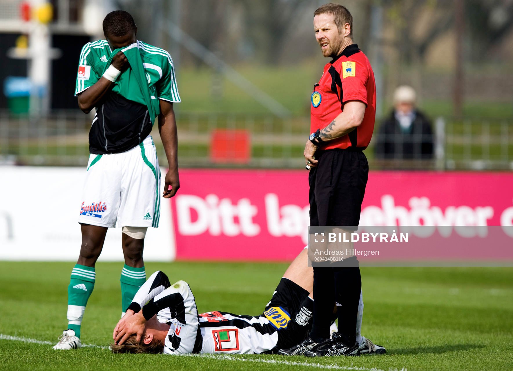 Calle Genberg, Omar Jawo, Lars Olsson. (domare)