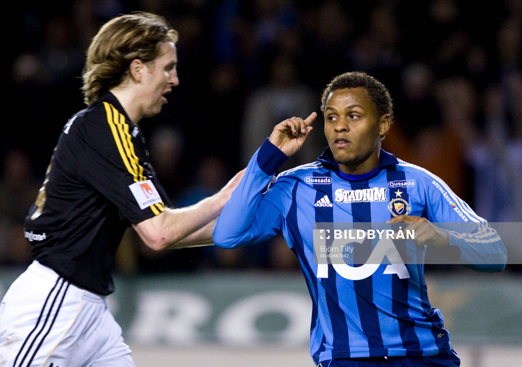 Nils-Eric Johansson, AIK och Thiago Quirino Da Silva,