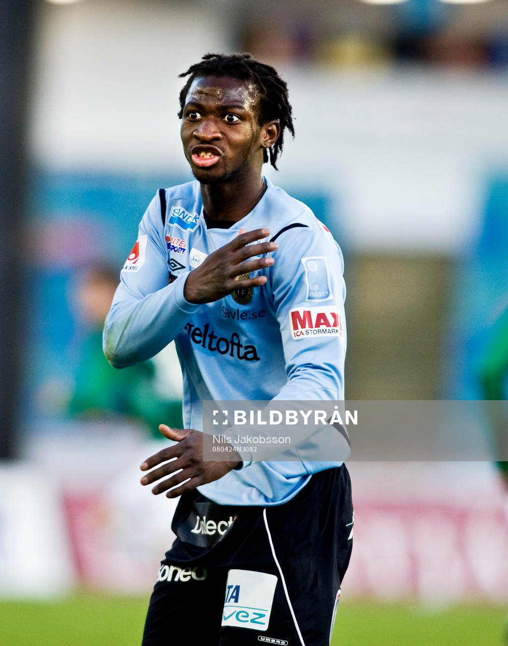 Amadou Jawo, är arg på domaren