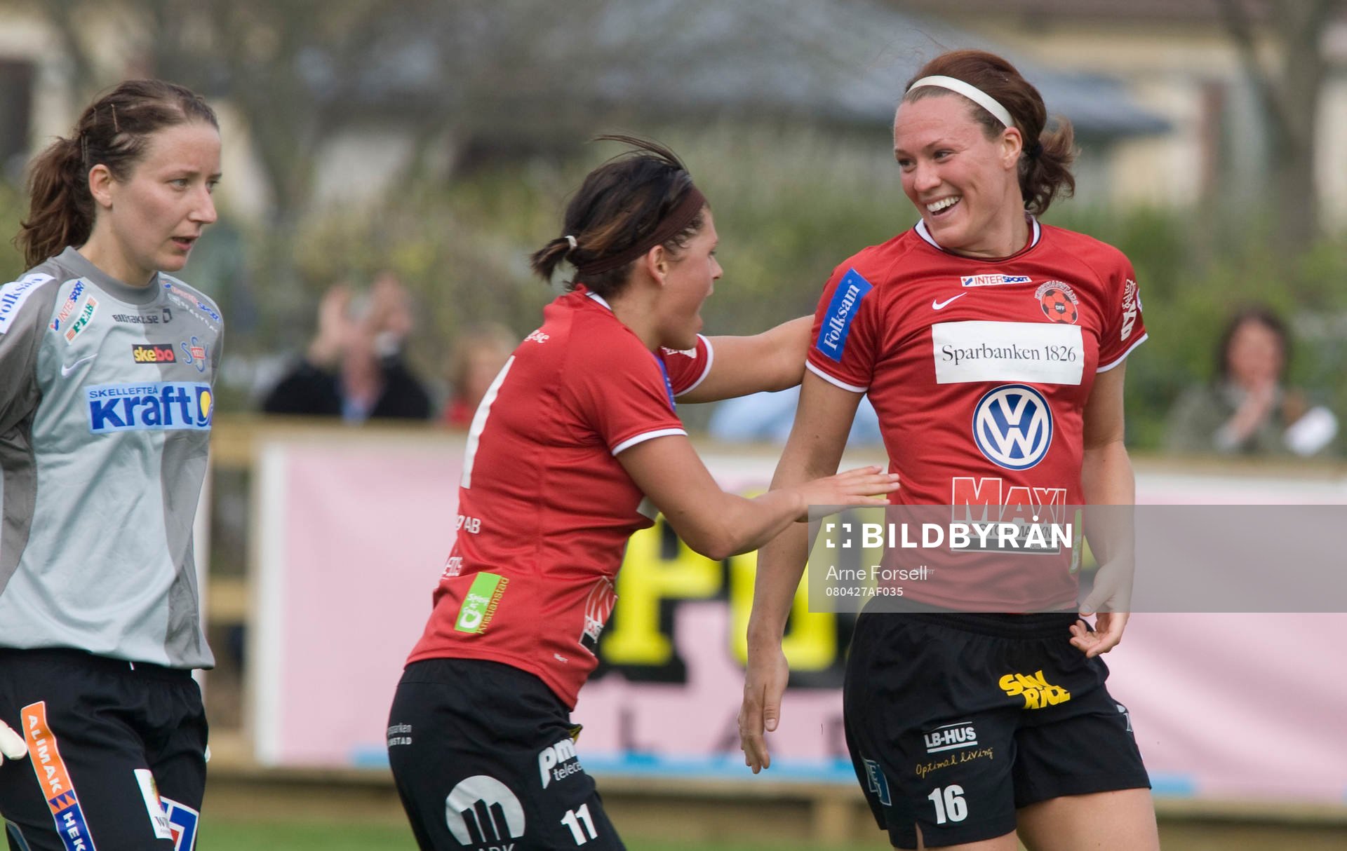  Susanne Moberg, Frida Petersson och målvakt, Åsa Berglund