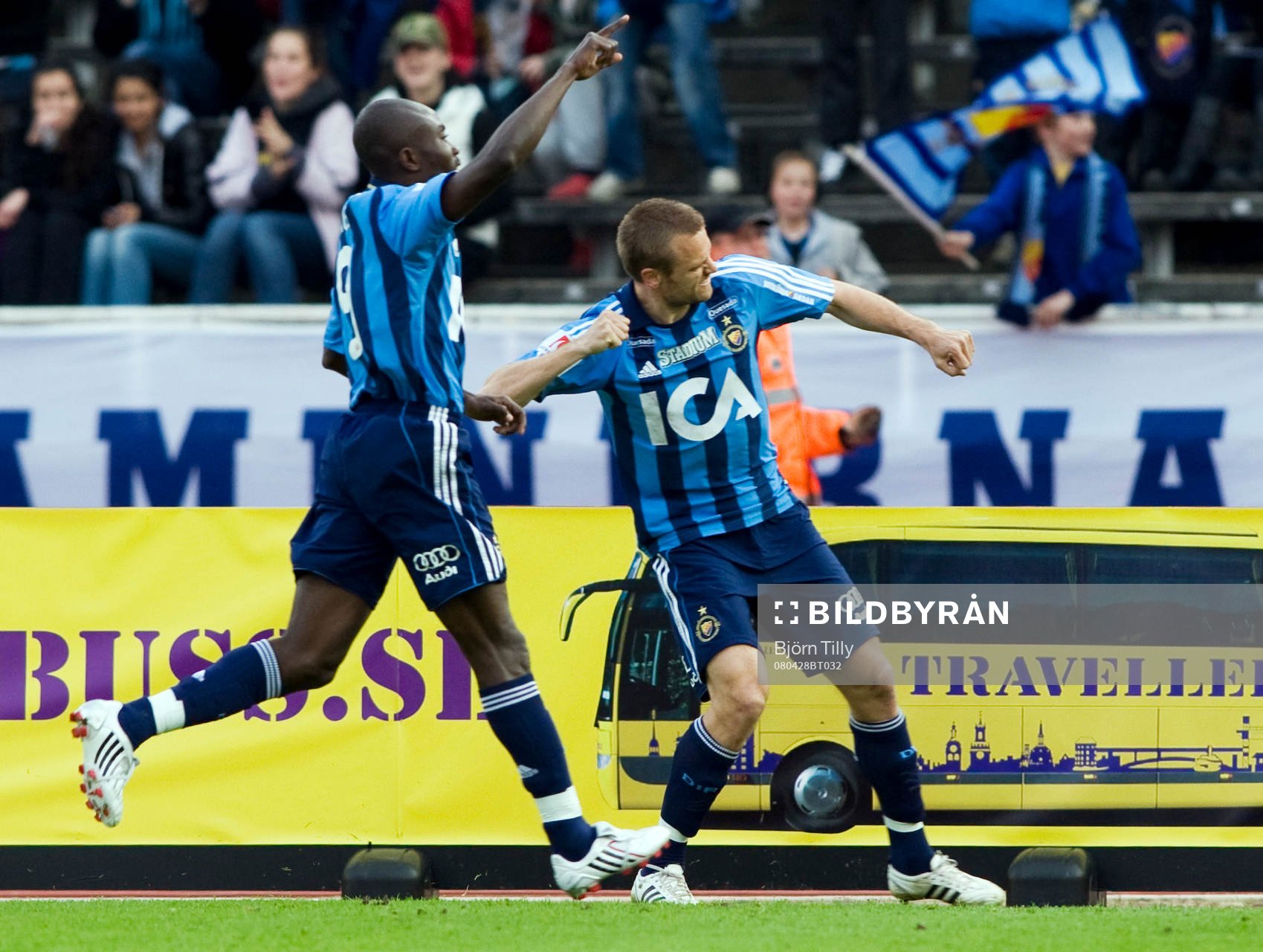 Jones Kusi Asare, och Mattias Jonson, Djurgården, jubel