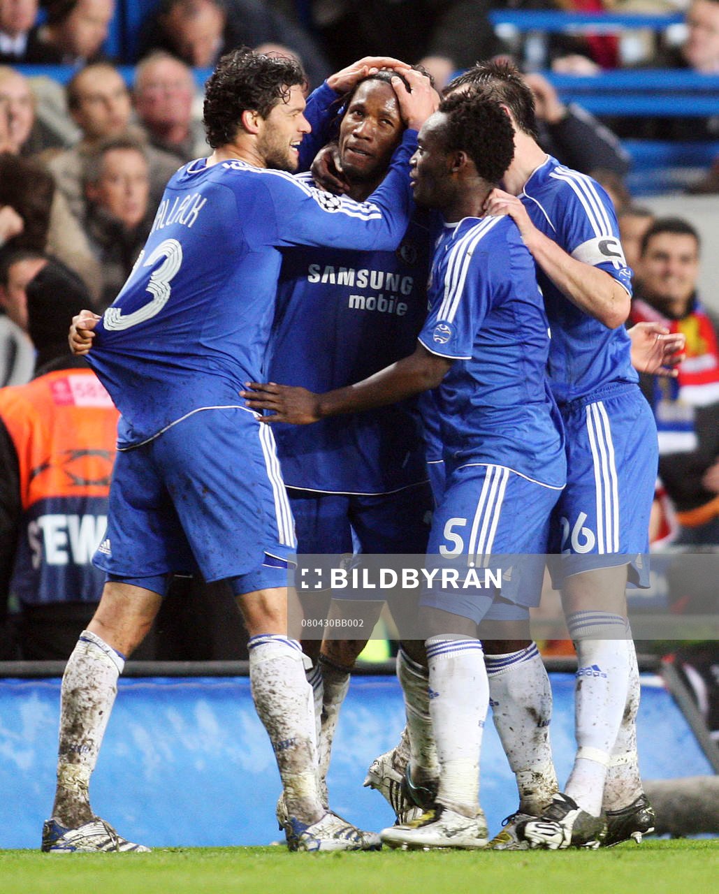 Didier Drogba, Michael Ballack, Michael Essien och John