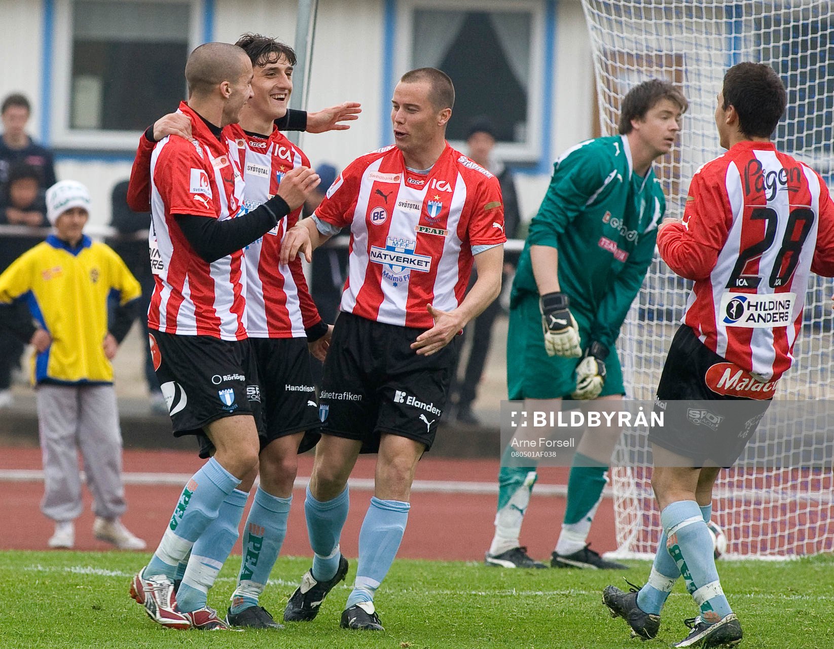 Guillermo Molinas, jubel och Christian Fegler, målvakt