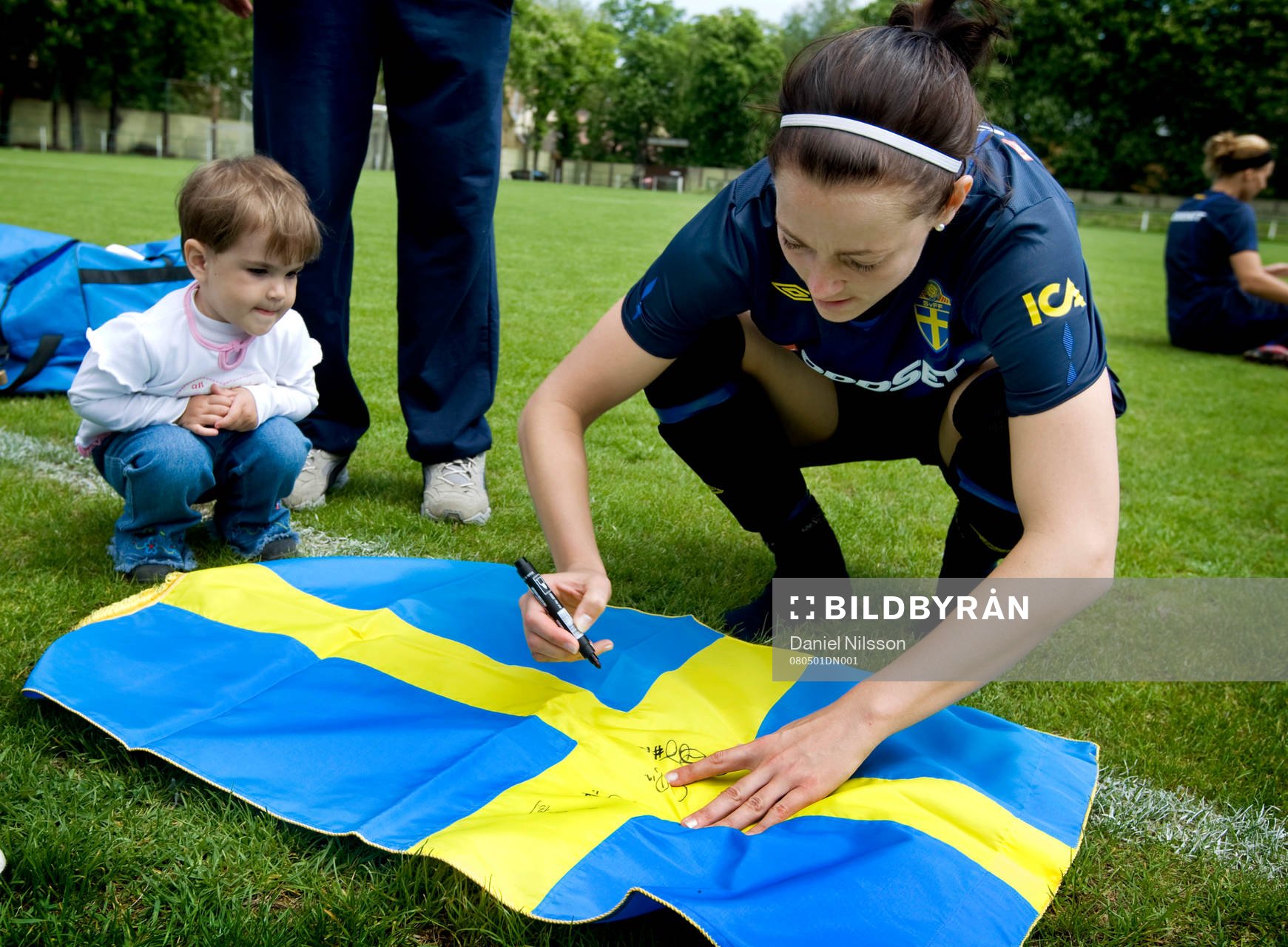 Fotboll, Dam, landslag, Sverige, träning, EM-kval. Therese