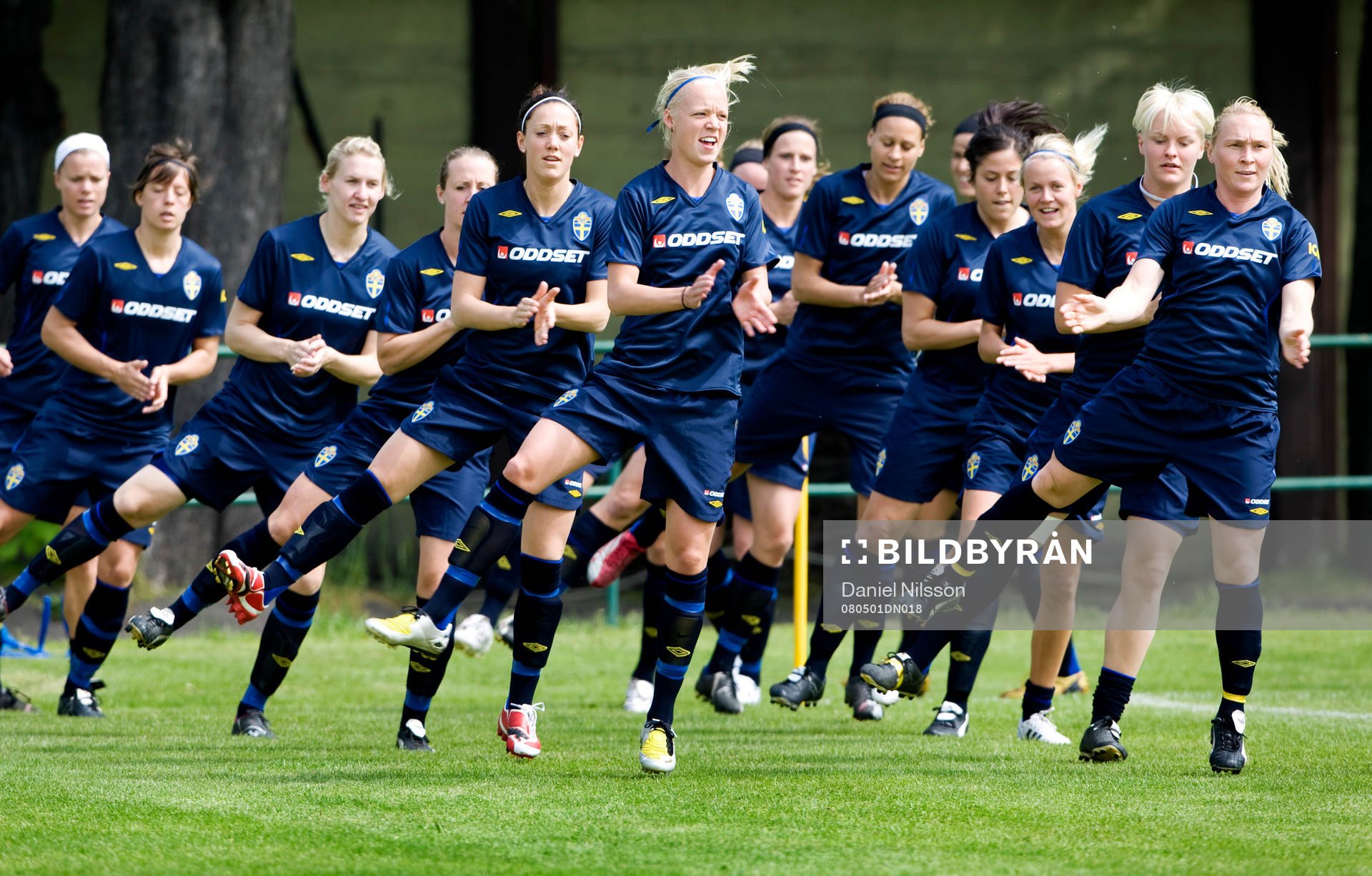 Fotboll, Dam, landslag, Sverige, träning