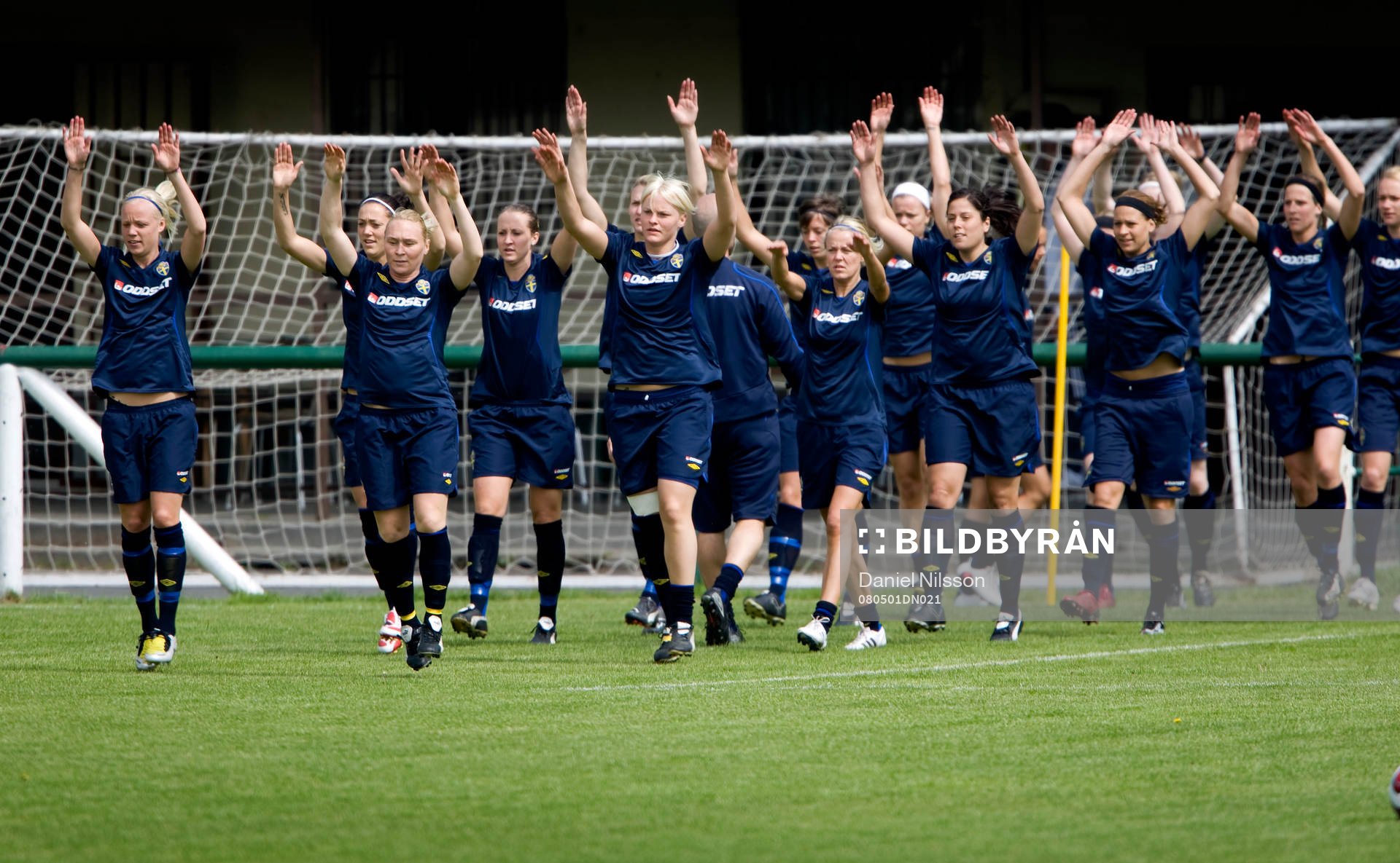 Fotboll, Dam, landslag, Sverige, träning