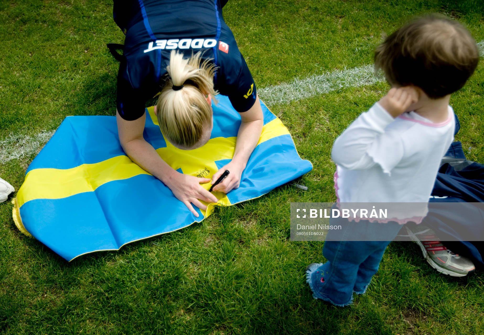Fotboll, Dam, landslag, Sverige, träning, EM-kval. Frida