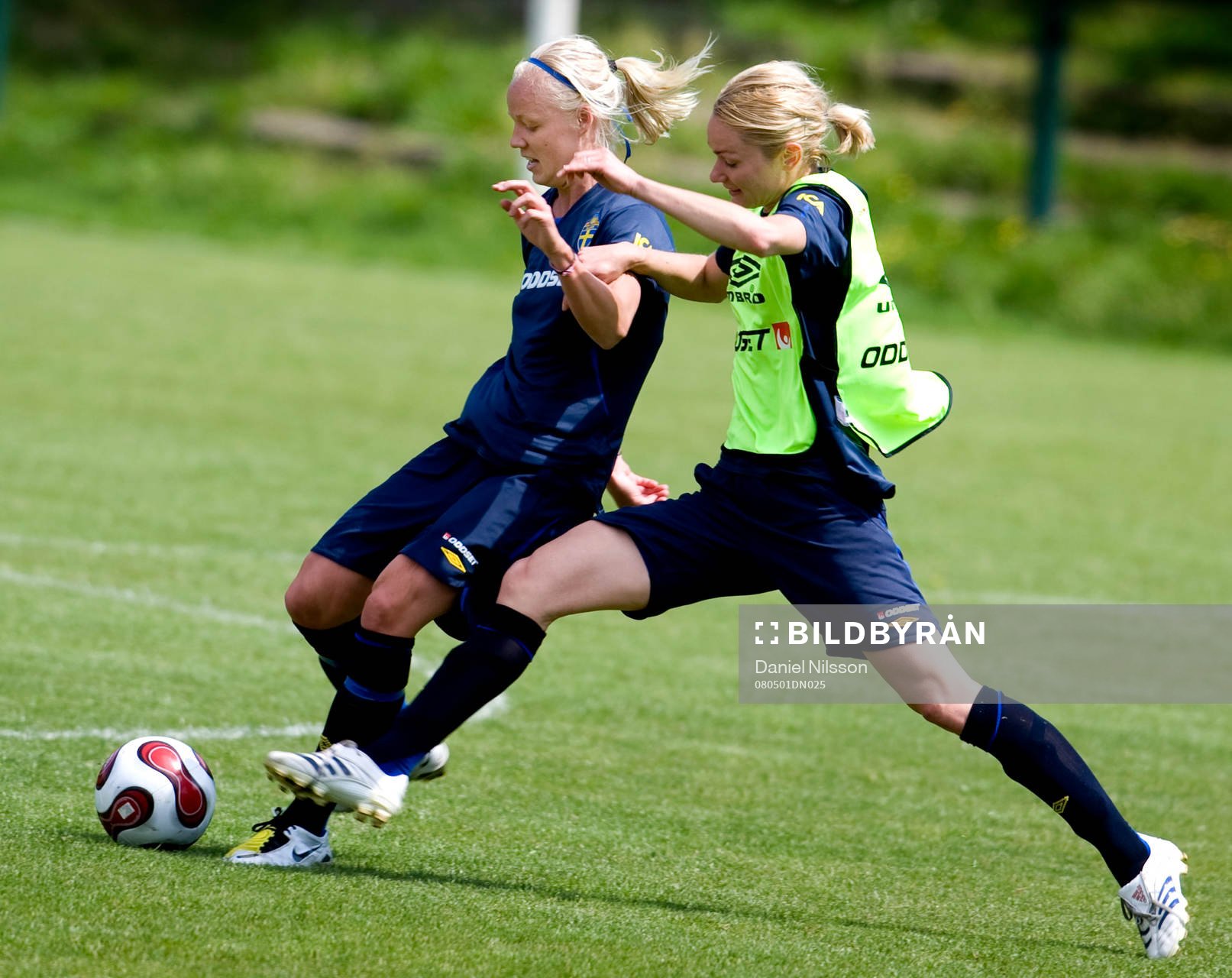 Fotboll, Dam, landslag, Sverige, träning, EM-kval.
