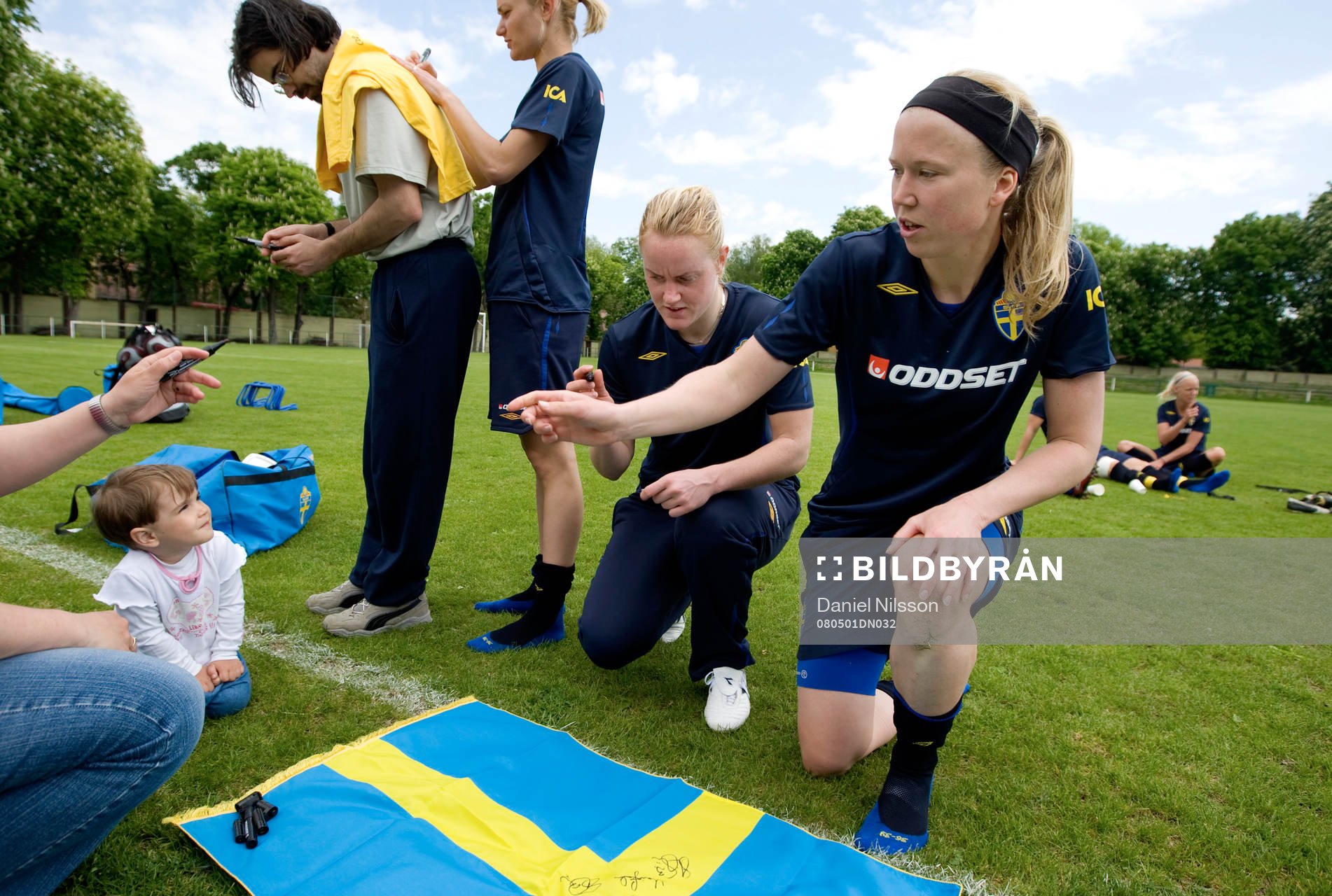 Fotboll, Dam, landslag, Sverige, träning, EM-kval. Frida