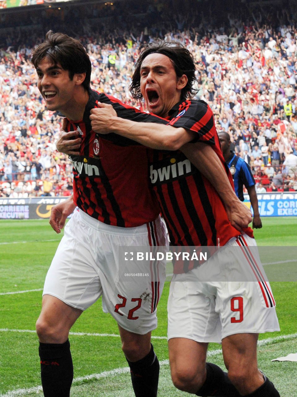 KAKA och INZAGHI, jubel
