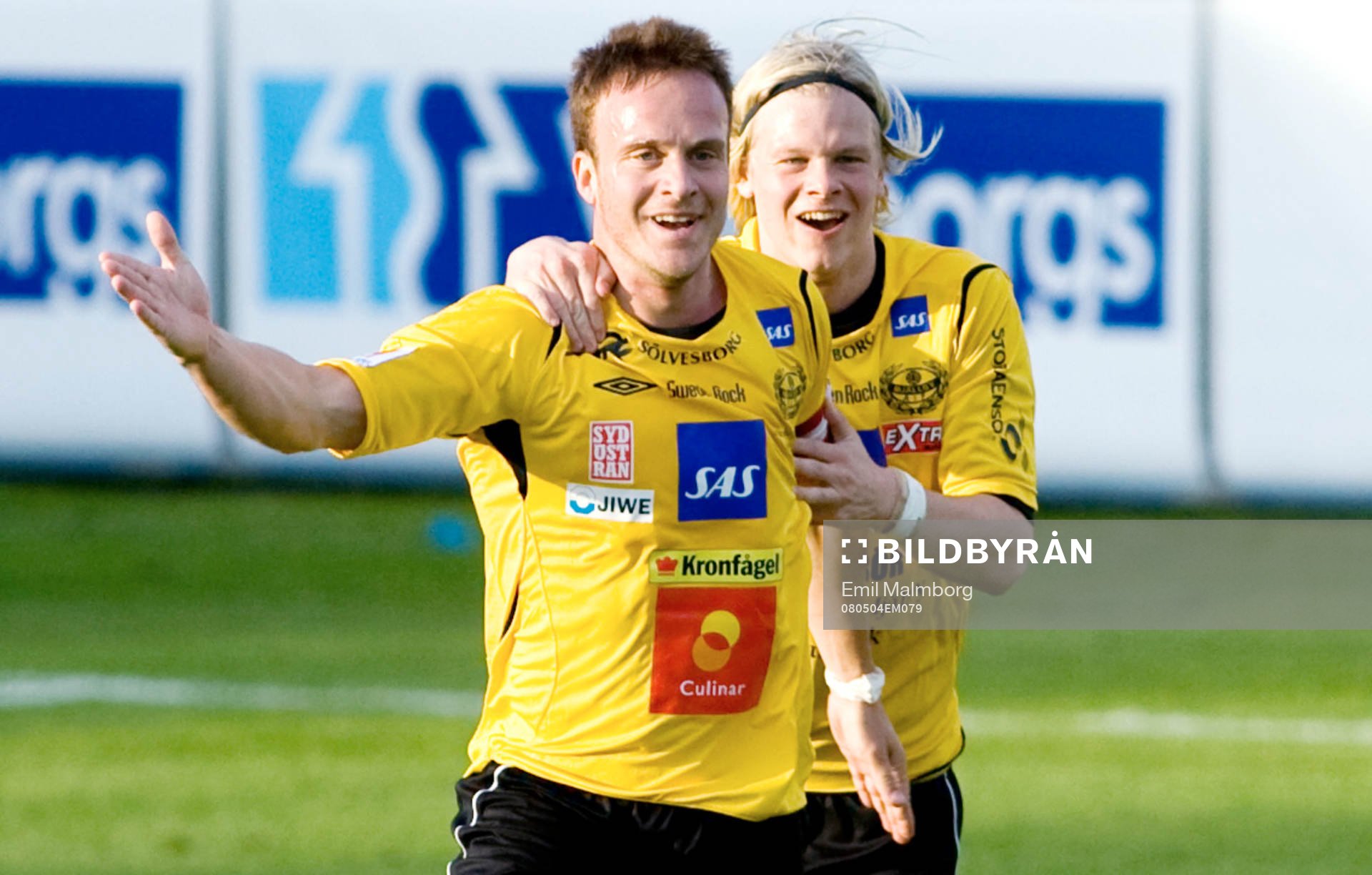 Marcus Ekenberg, Mjällby. 4 målsskytt. jubel