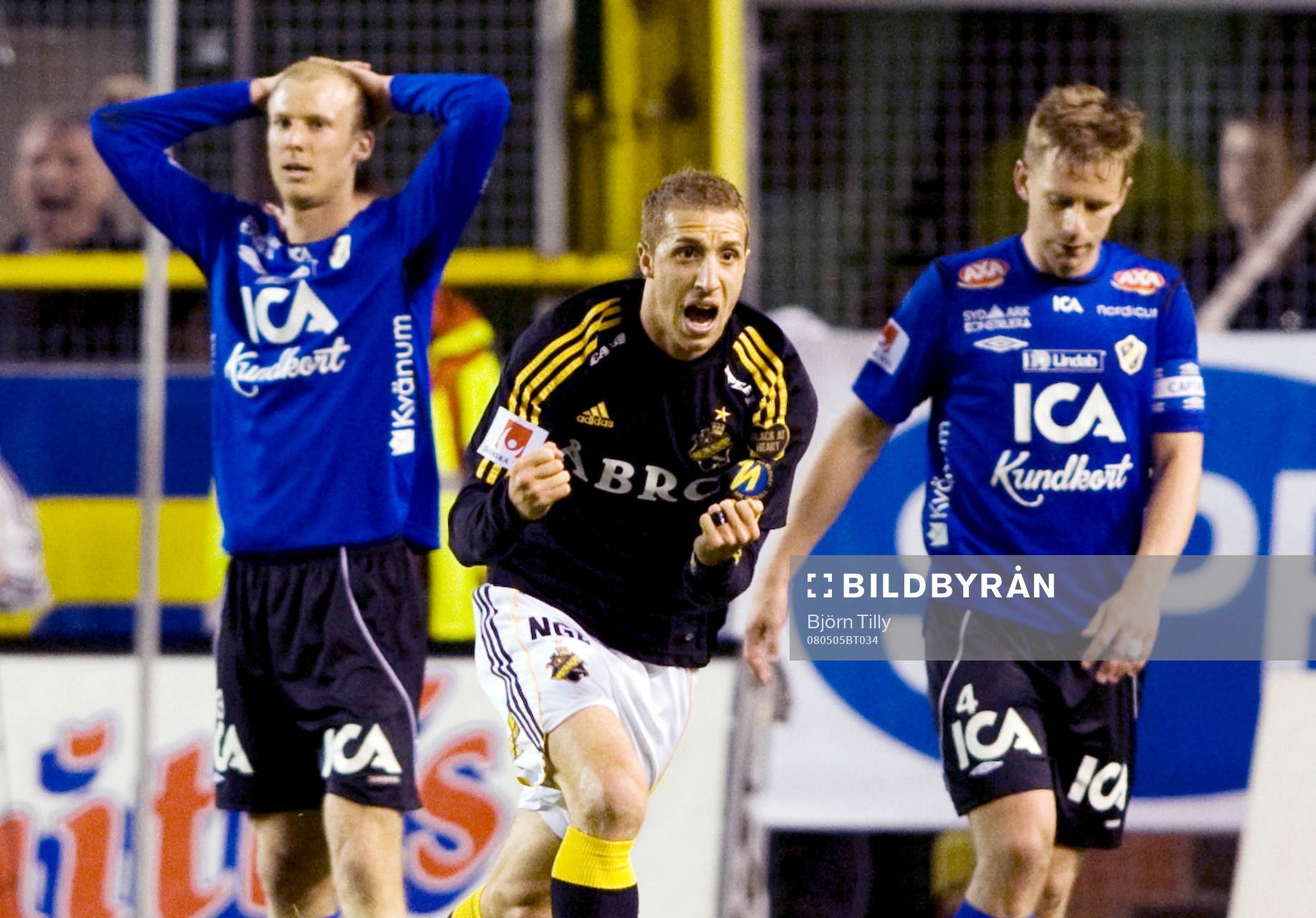 Kenny Pavey, AIK räddade segern och 1-0. Jubel