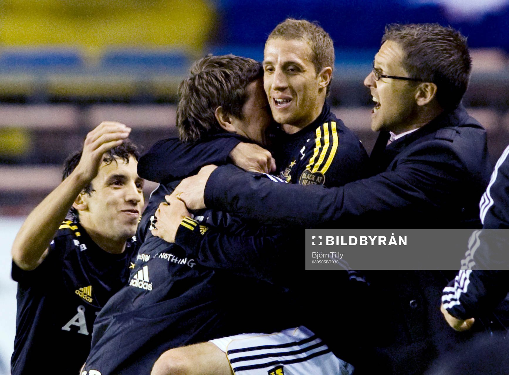 Kenny Pavey, AIK räddade segern och 1-0. Jubel, glädje