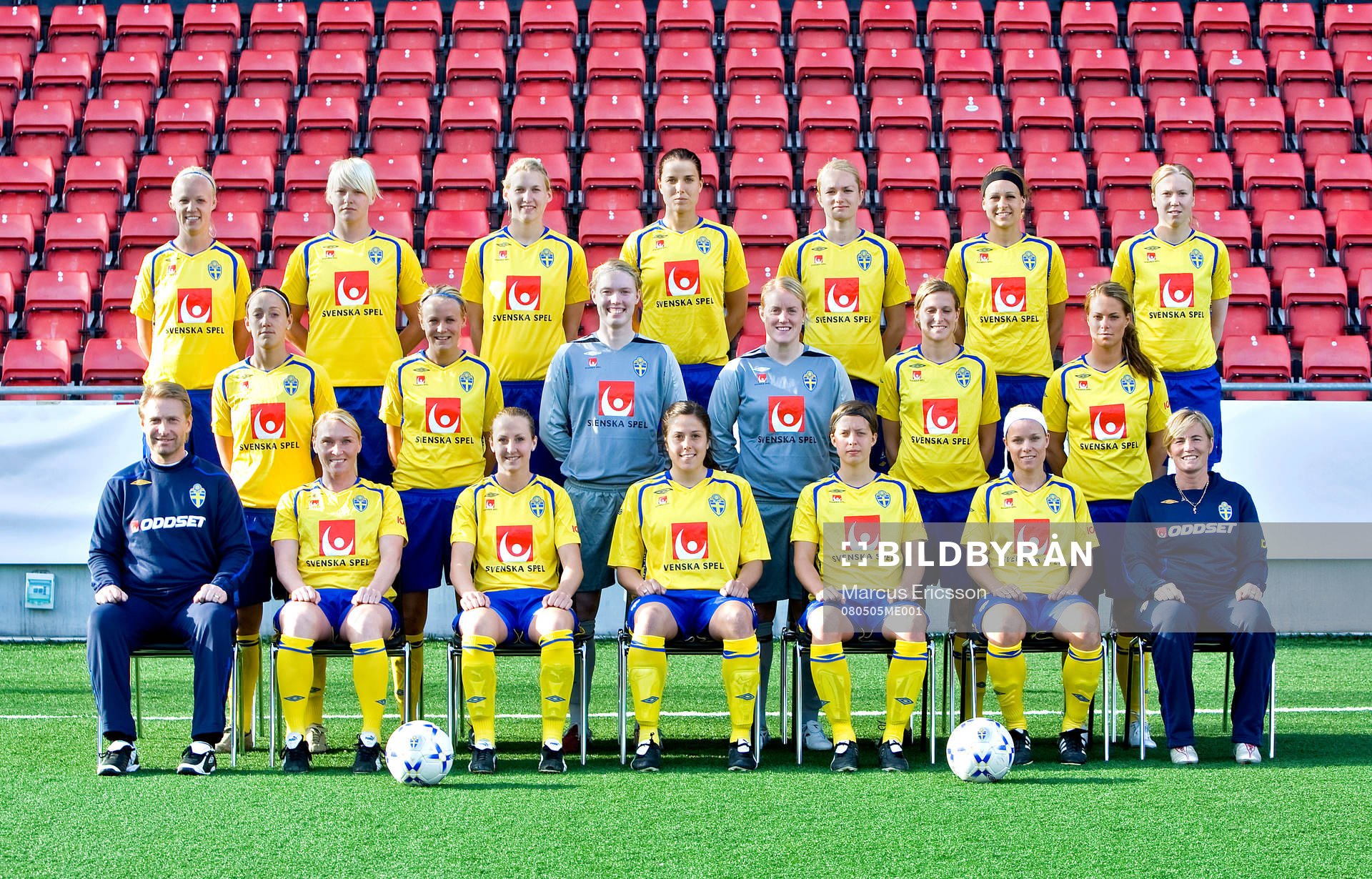 Bakre raden frv, Caroline Seger, Nilla Fischer, Maria